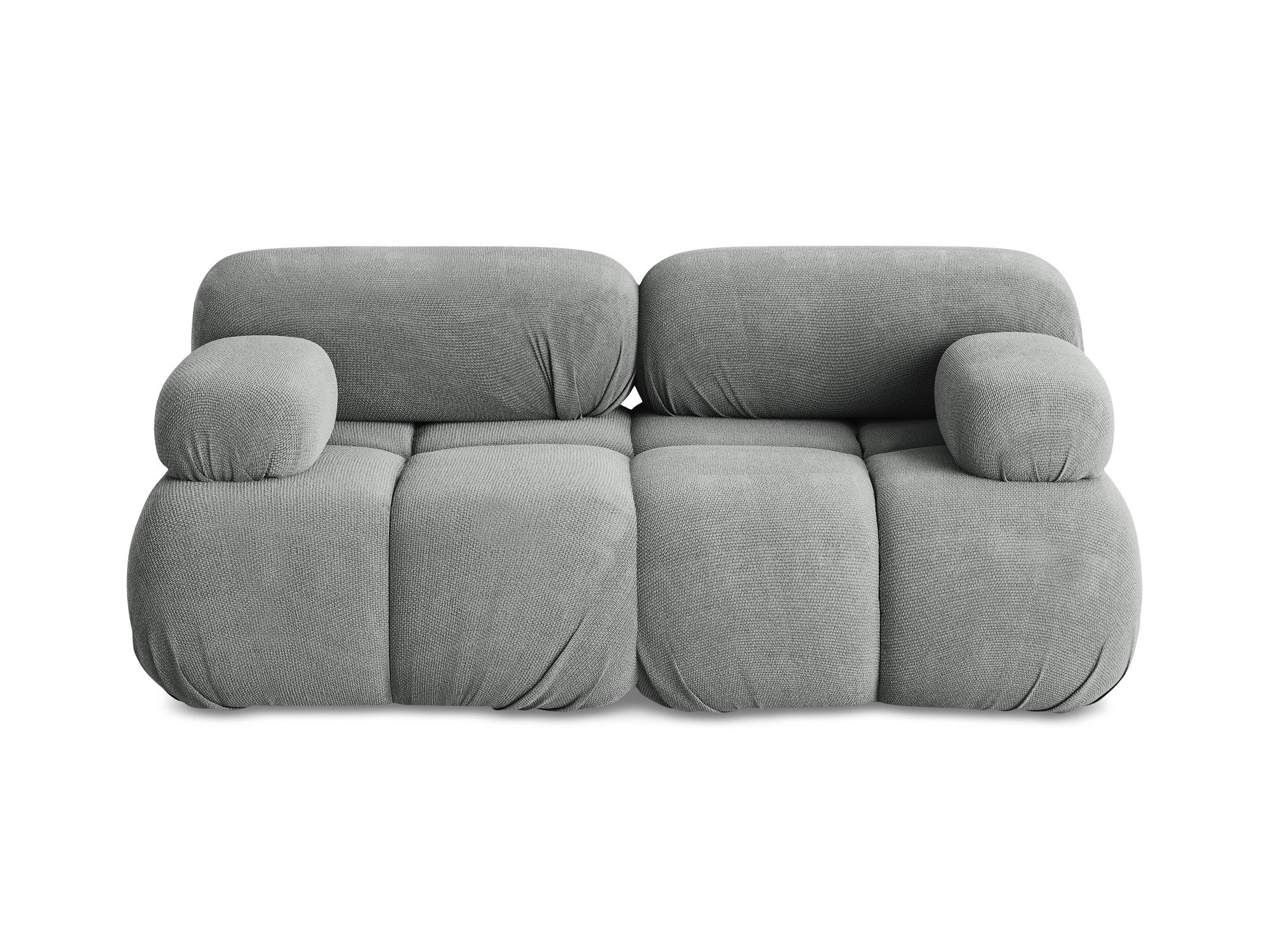 Modulaire 2-zitsbank LOKUA grijs chenille