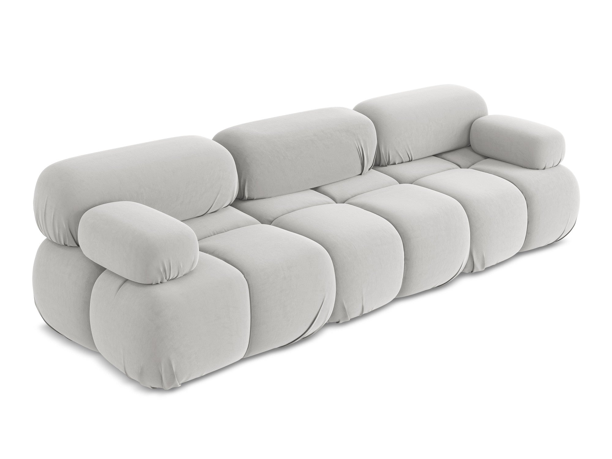 Sofa modulare aus Samt für 3 Personen LOKUA silber