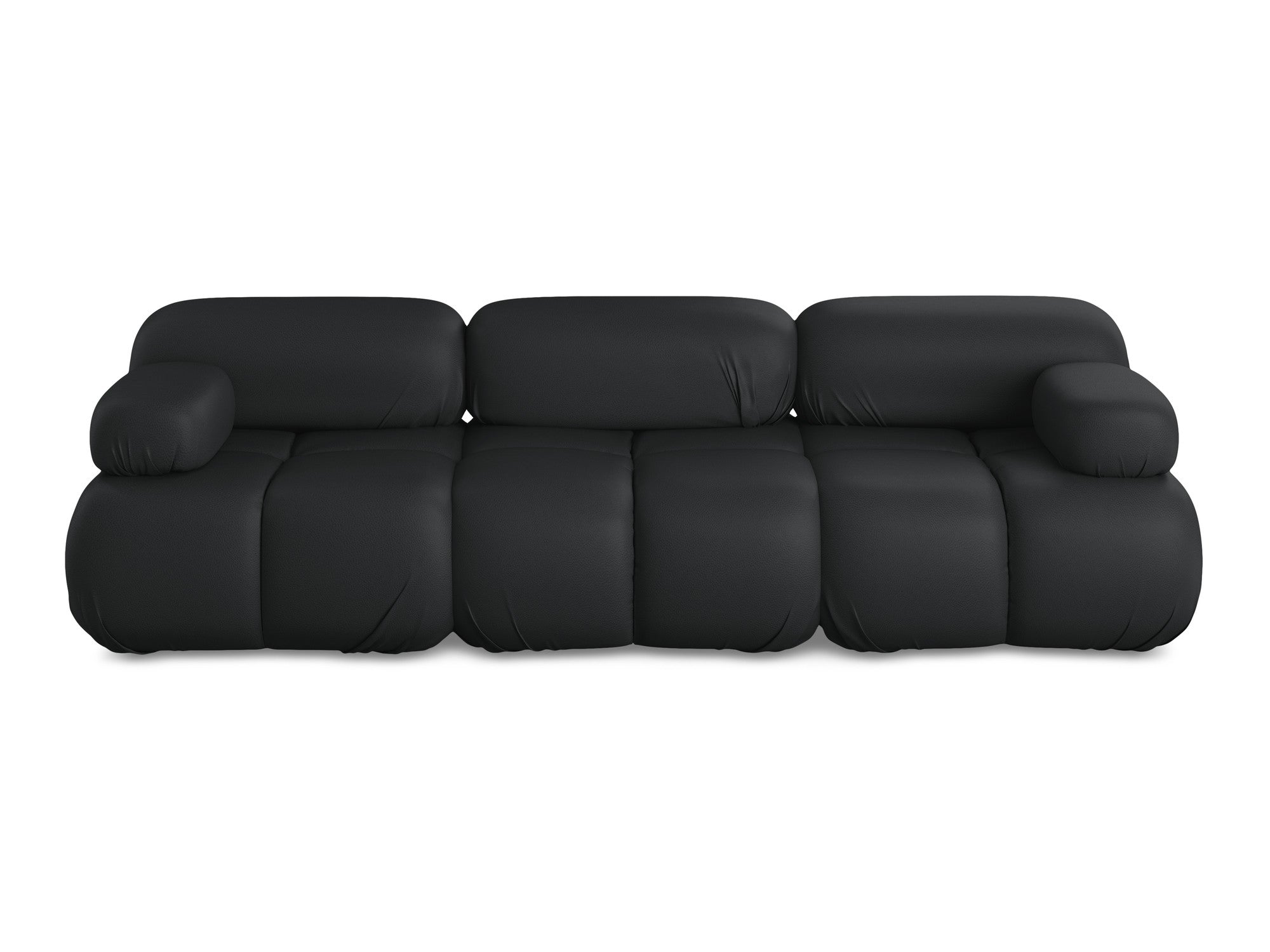 Modular 3-Seater Sofa LOKUA Black Eco-Leather