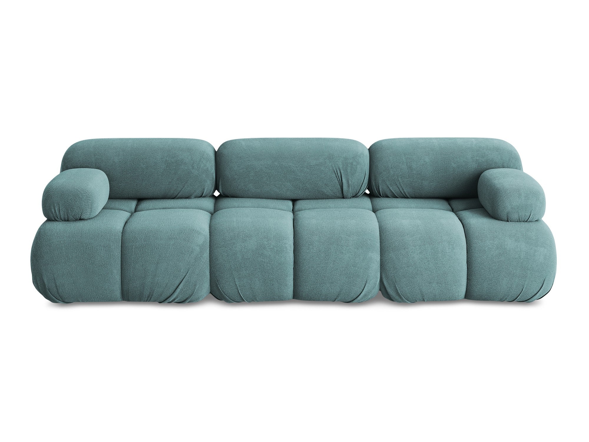 3-seater modular sofa LOKUA denim blue chenille