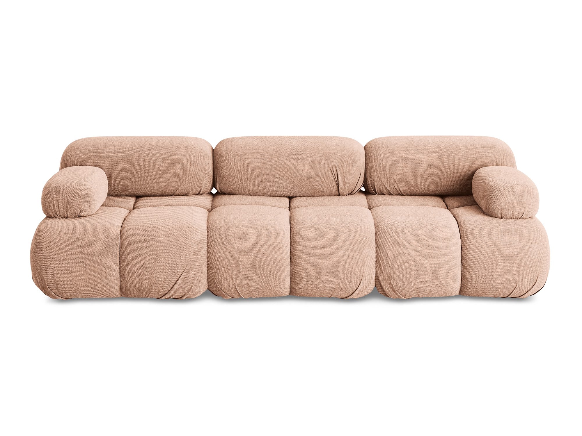 3-seater modular sofa LOKUA peach chenille