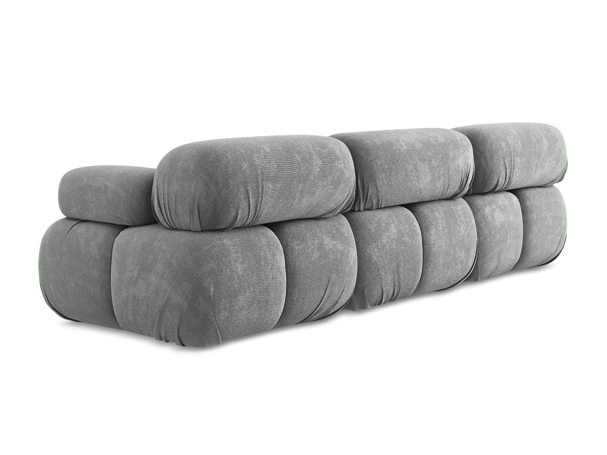 3-seater modular sofa LOKUA gray chenille