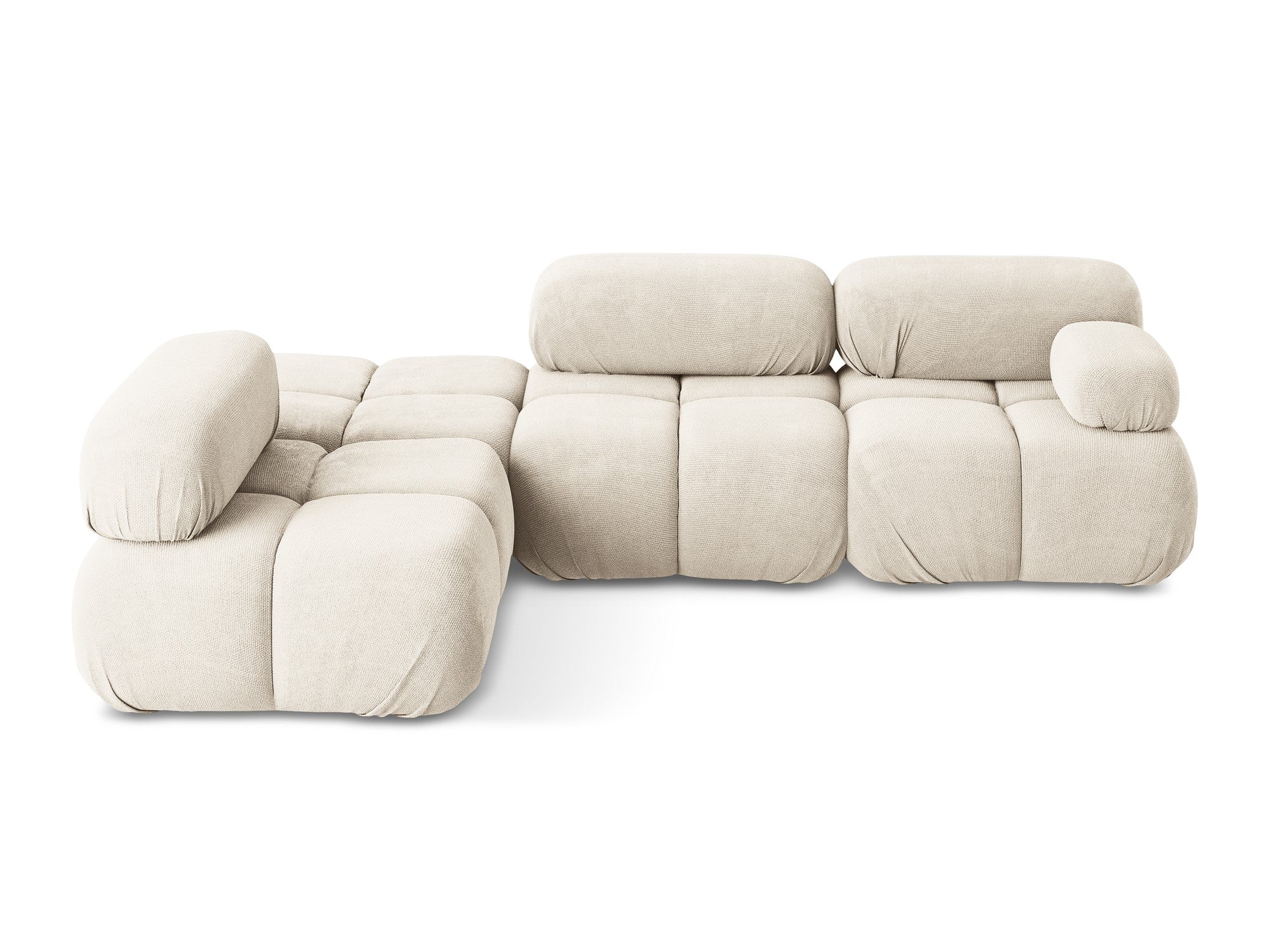 Modulaire linkerhoekbank LOKUA lichtbeige chenille