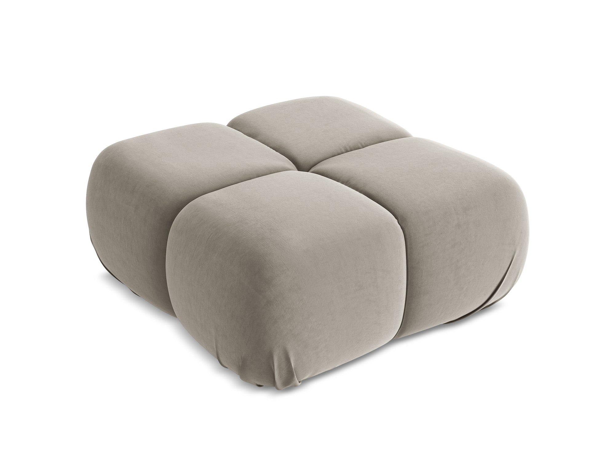 Pouf / velvet module LOKUA taupe