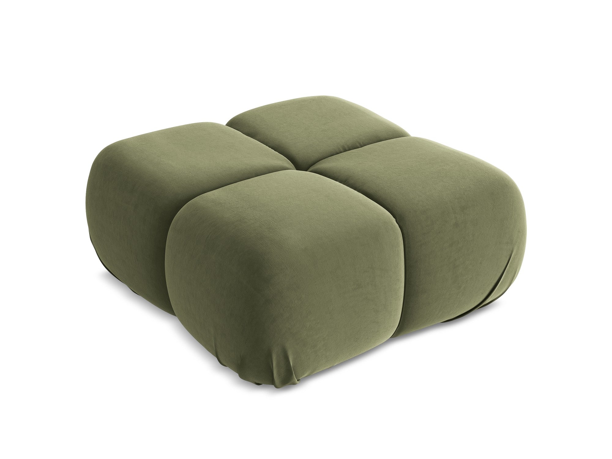 Pouf / velvet module LOKUA olive