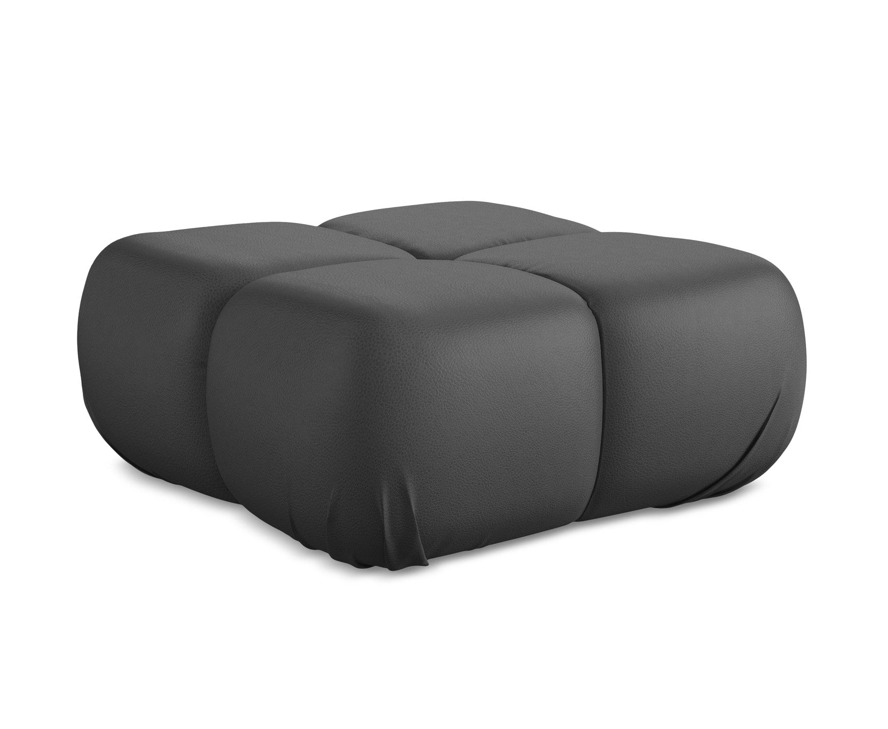 Pouf / module LOKUA gray eco-leather