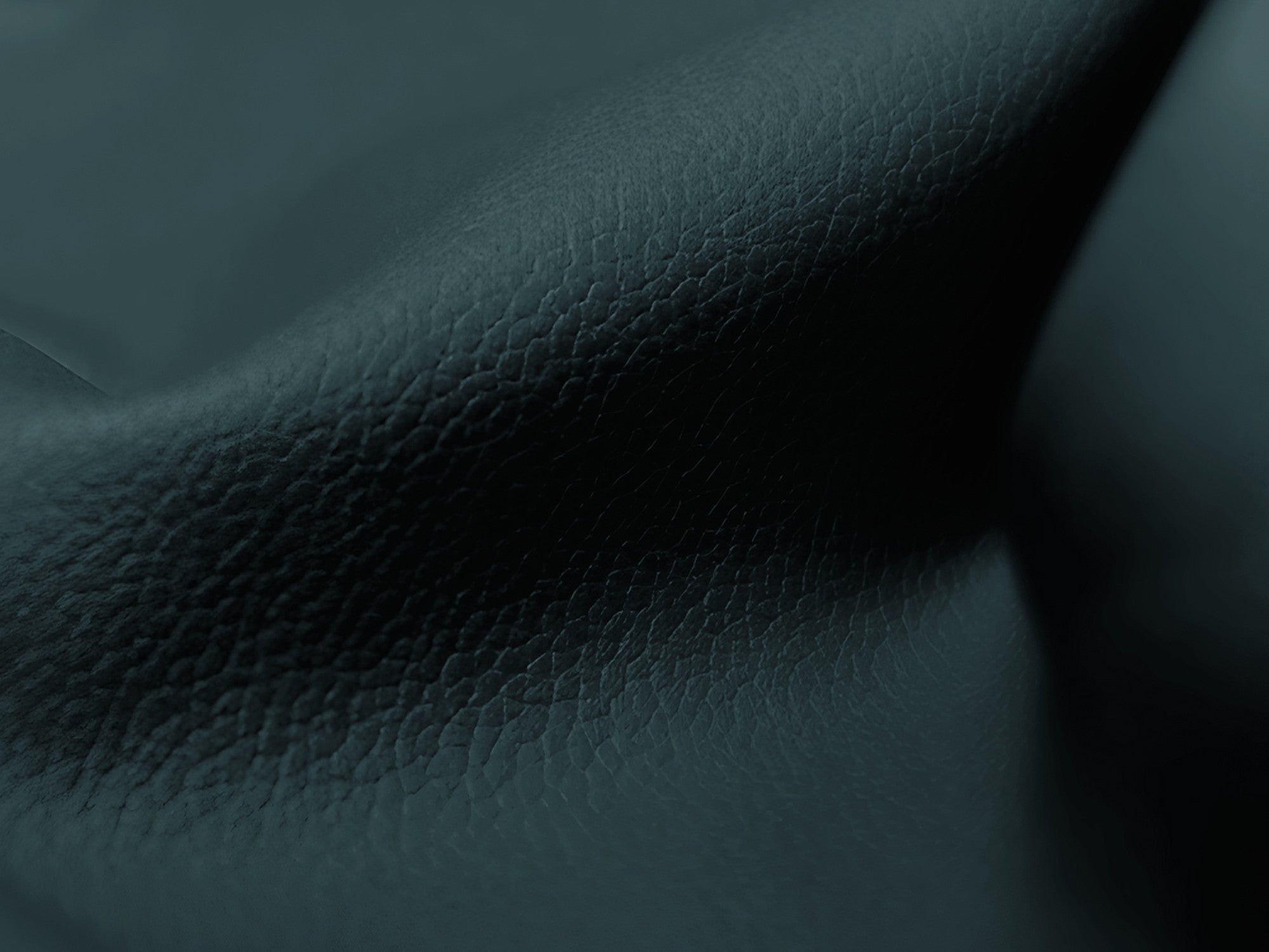 Poef / module LOKUA zeeblauw ecologische leer