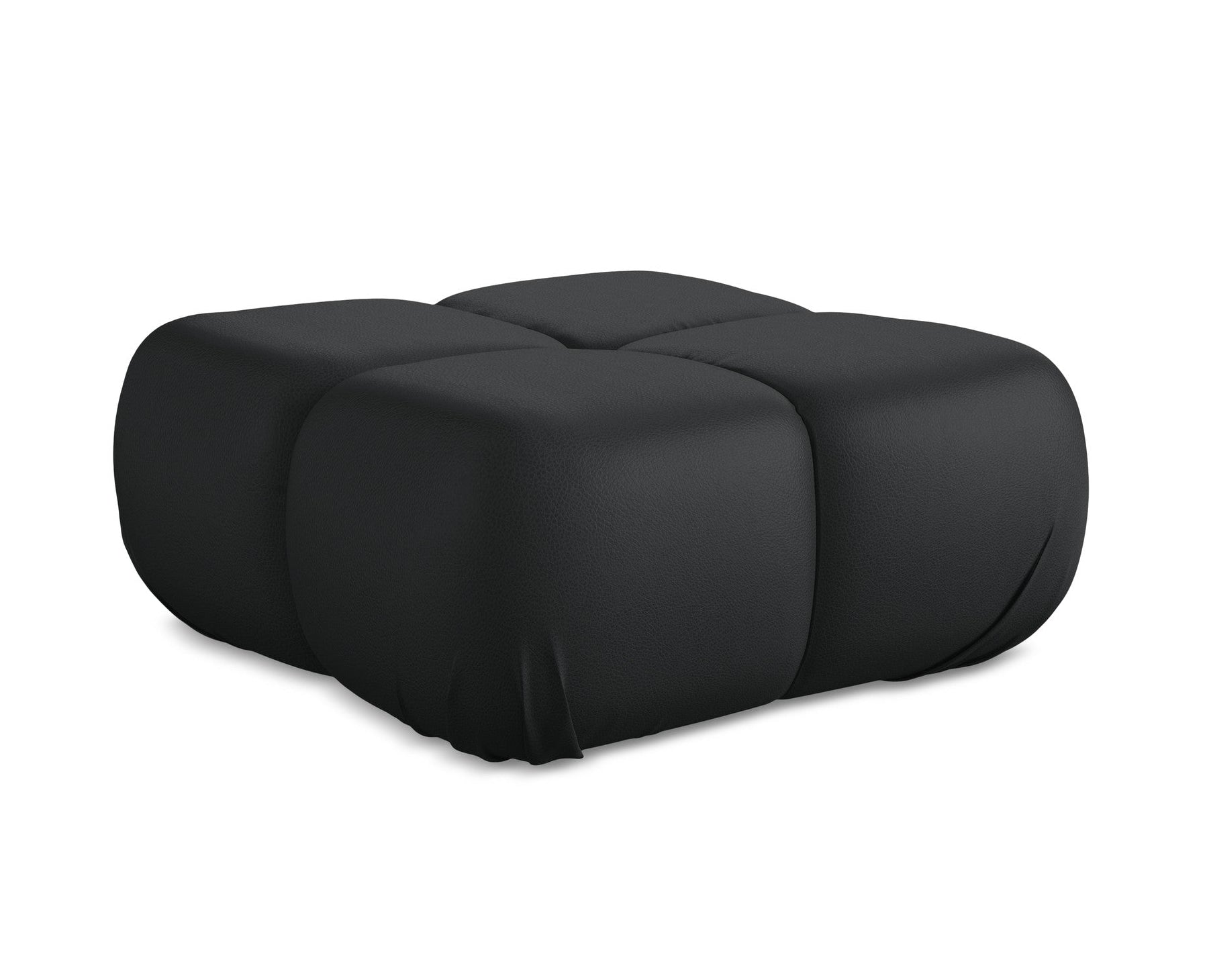 Pouf / module LOKUA black eco-leather