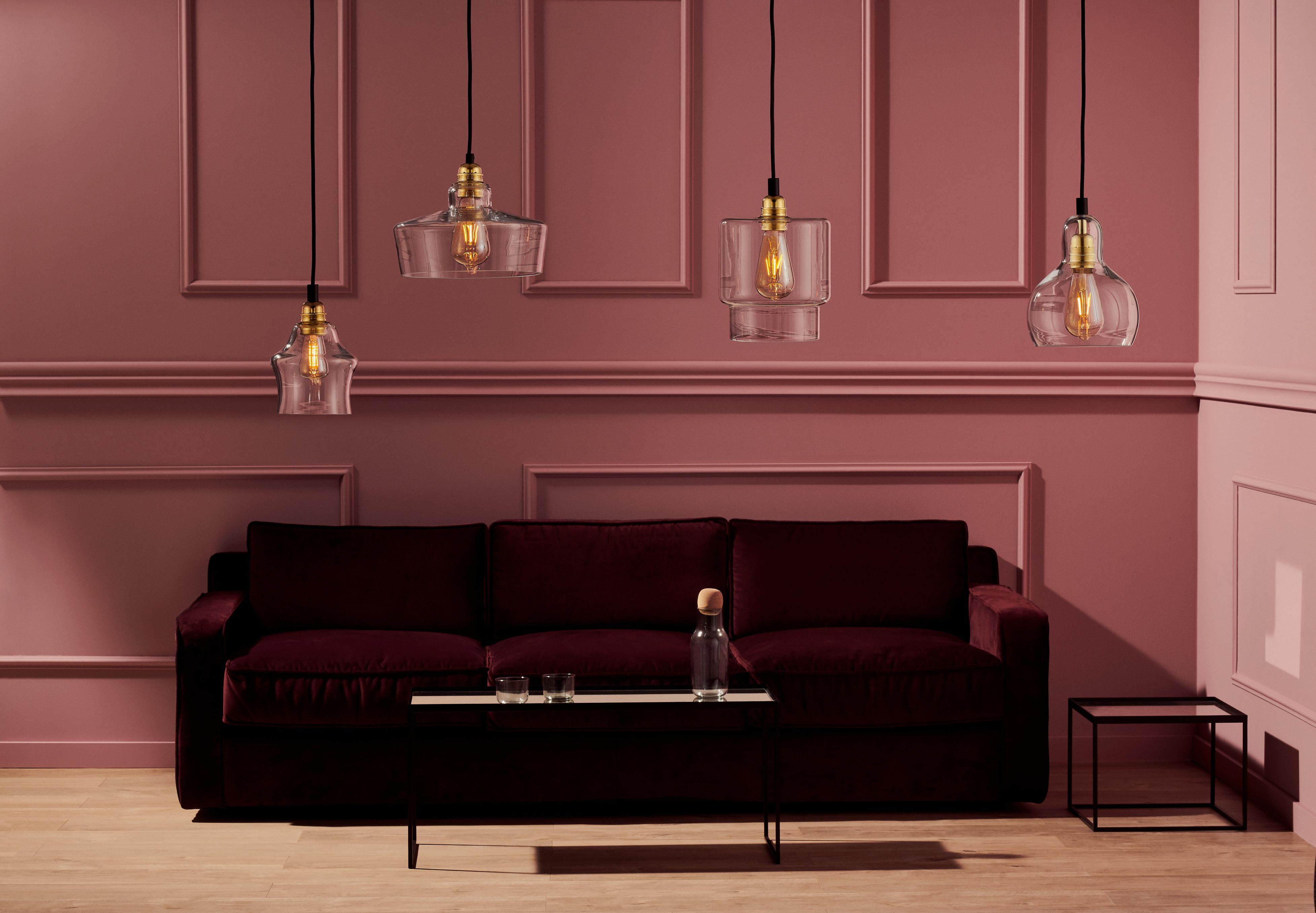 Pendelleuchte LONGIS IV transparent mit glänzendem Chrom