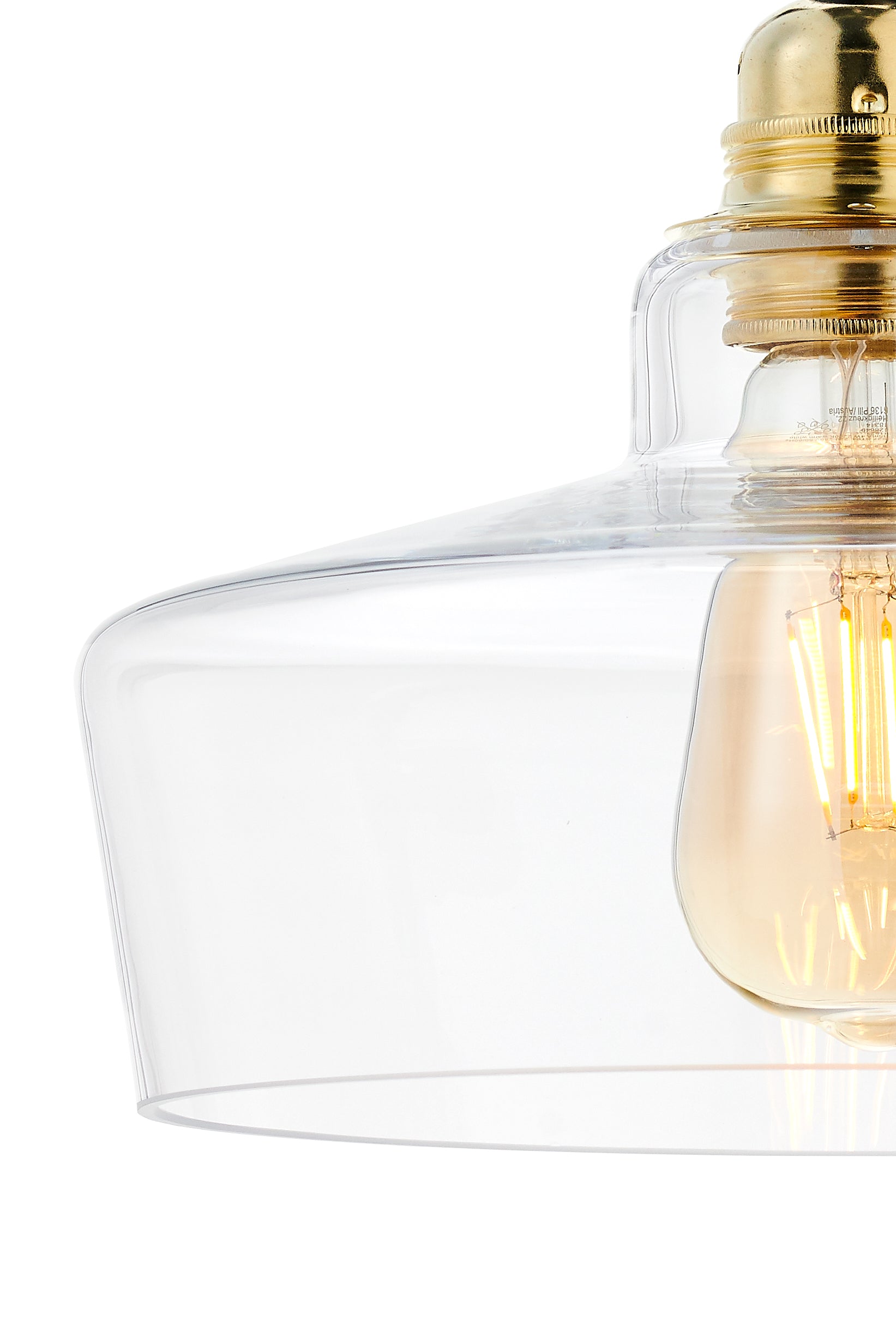 Wandleuchte LONGIS III transparent mit Schwarz und Gold