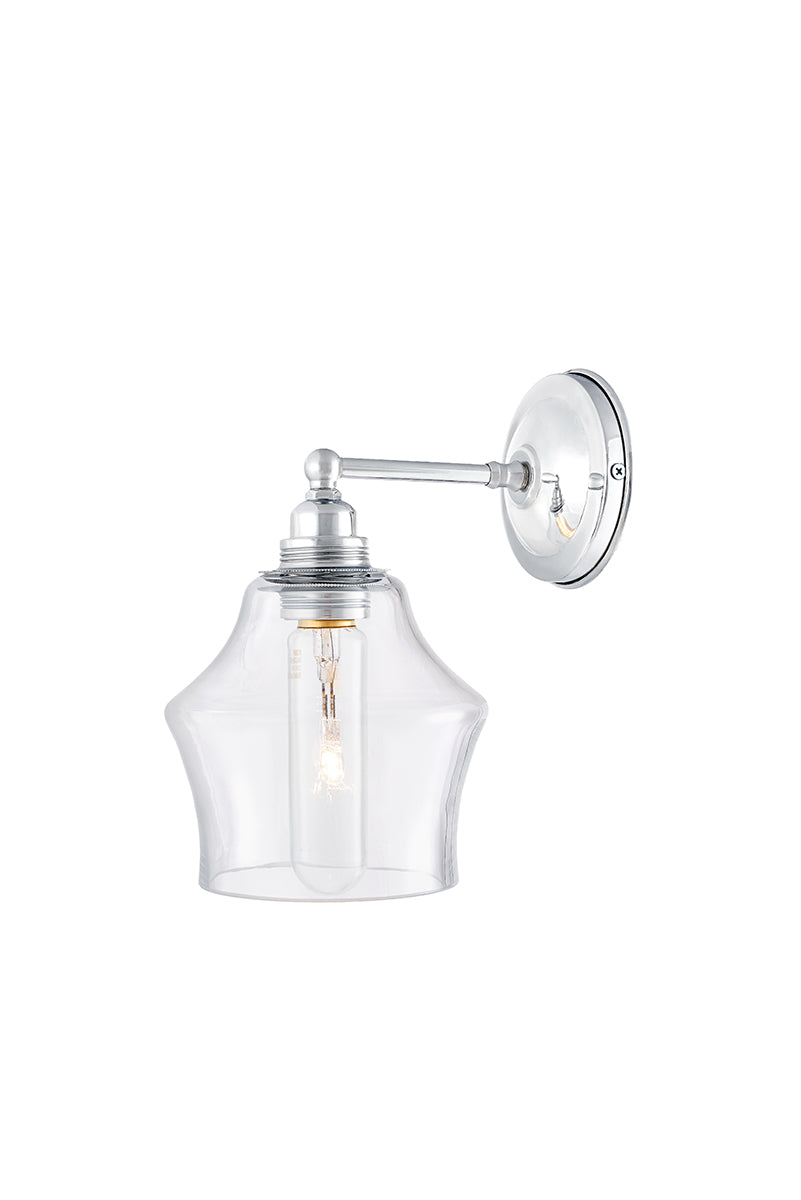 Wandlamp LONGIS II transparant met glanzend chroom