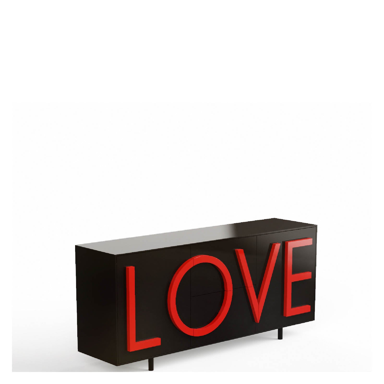 Komoda LOVE czarny do salonu – Driade