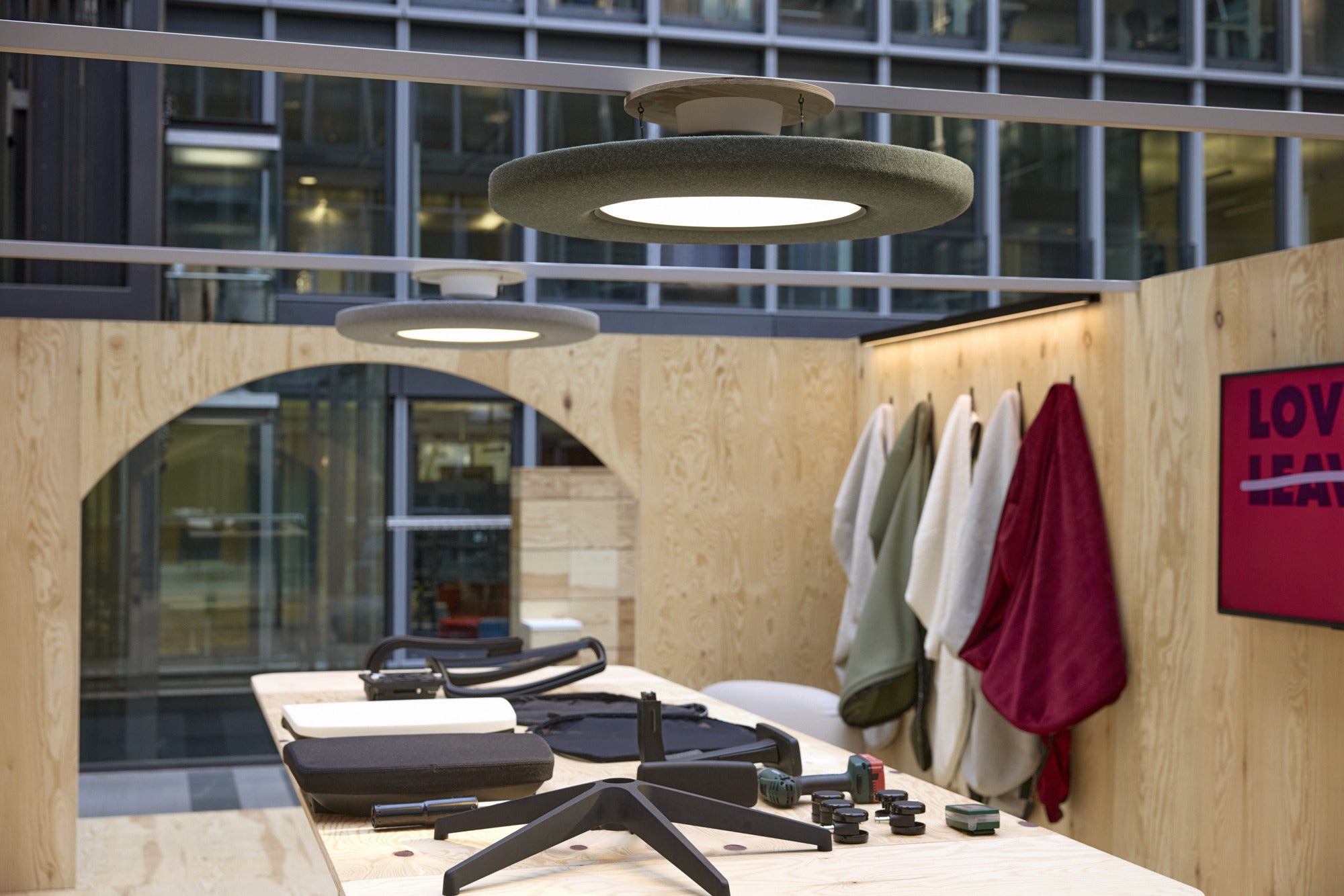 LP SLIM ACOUSTIC pendant lamp dark aluminum edge