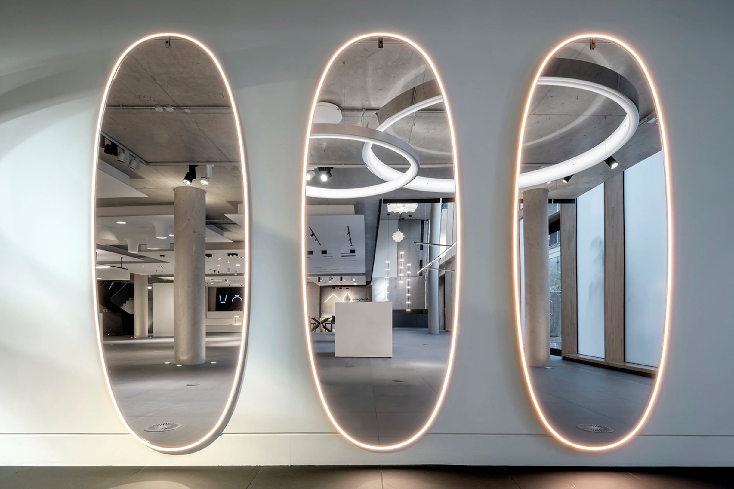 Lustro met verlichting LA PLUS BELLE bruin