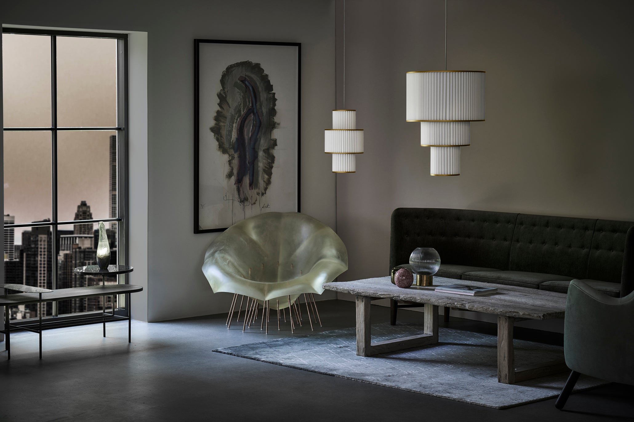 Hanglamp MODEL 112 PLIVELLO wit met goud