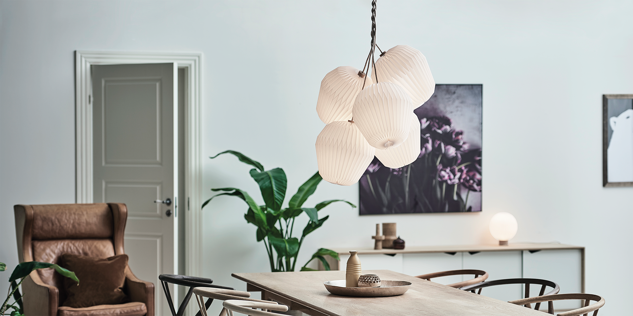 Pendelleuchte MODELL 130 BOUQUET 5 weiß