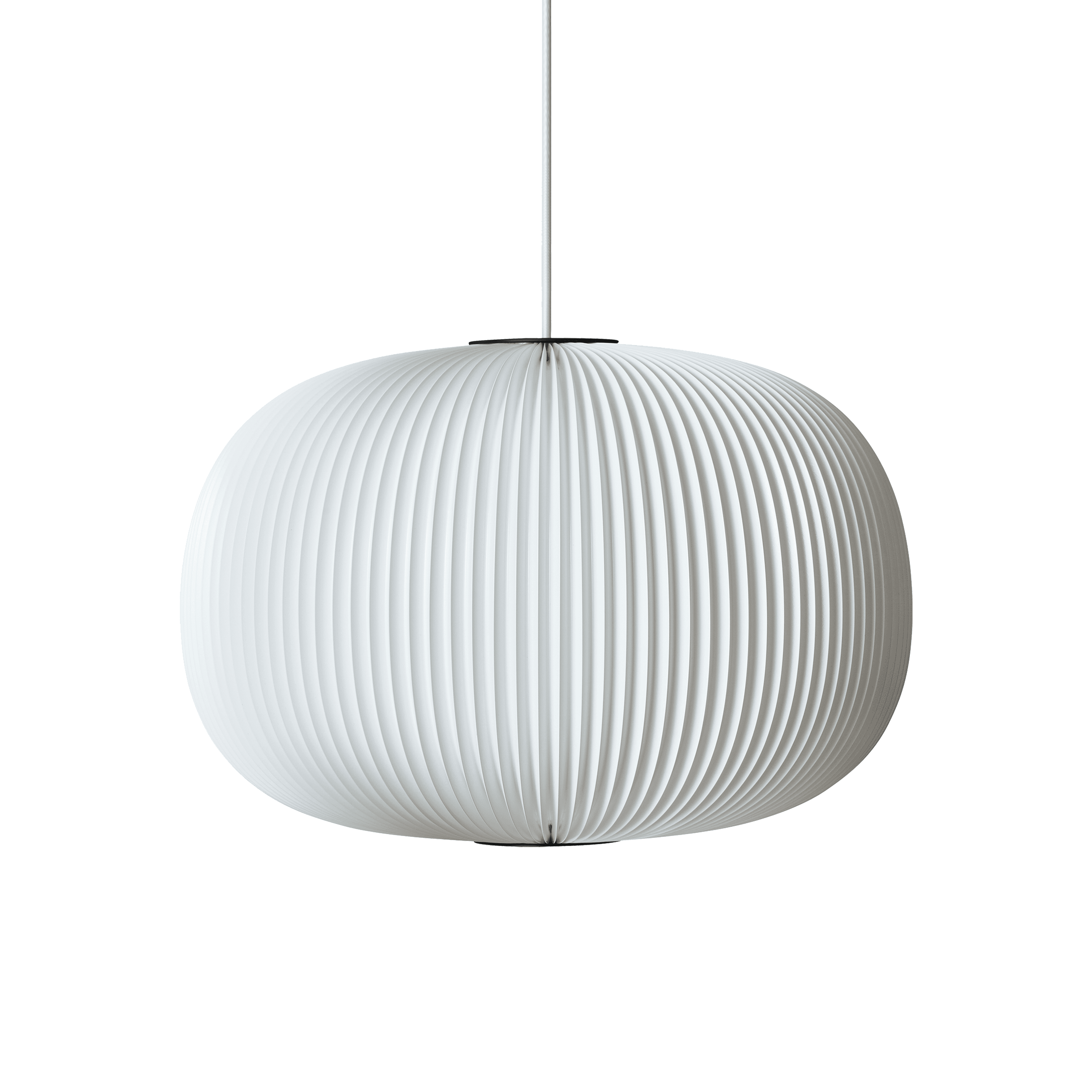 Hanglamp MODEL 132 LAMELLA 1 wit met zwarte afwerking