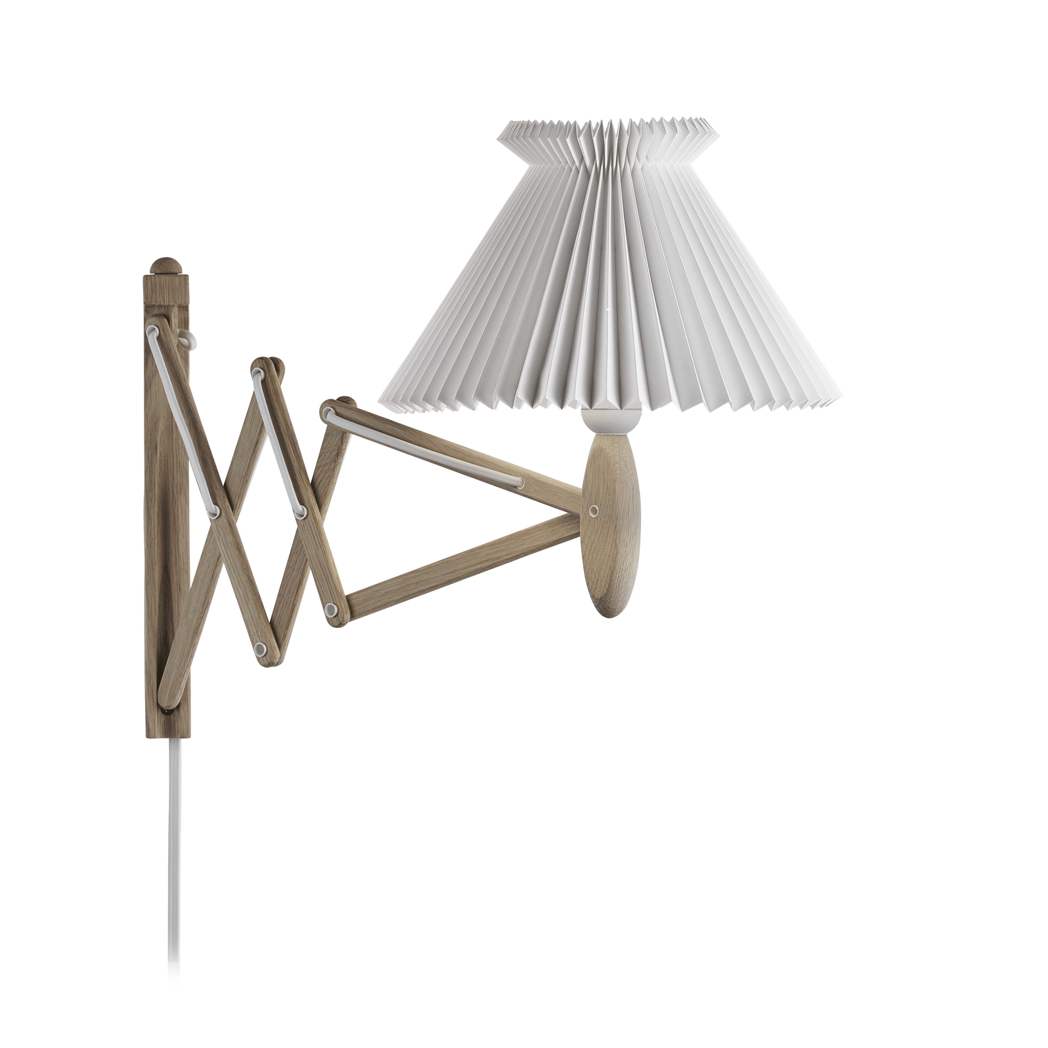 Wall lamp MODEL 224 6/17 SAX white with light oak base