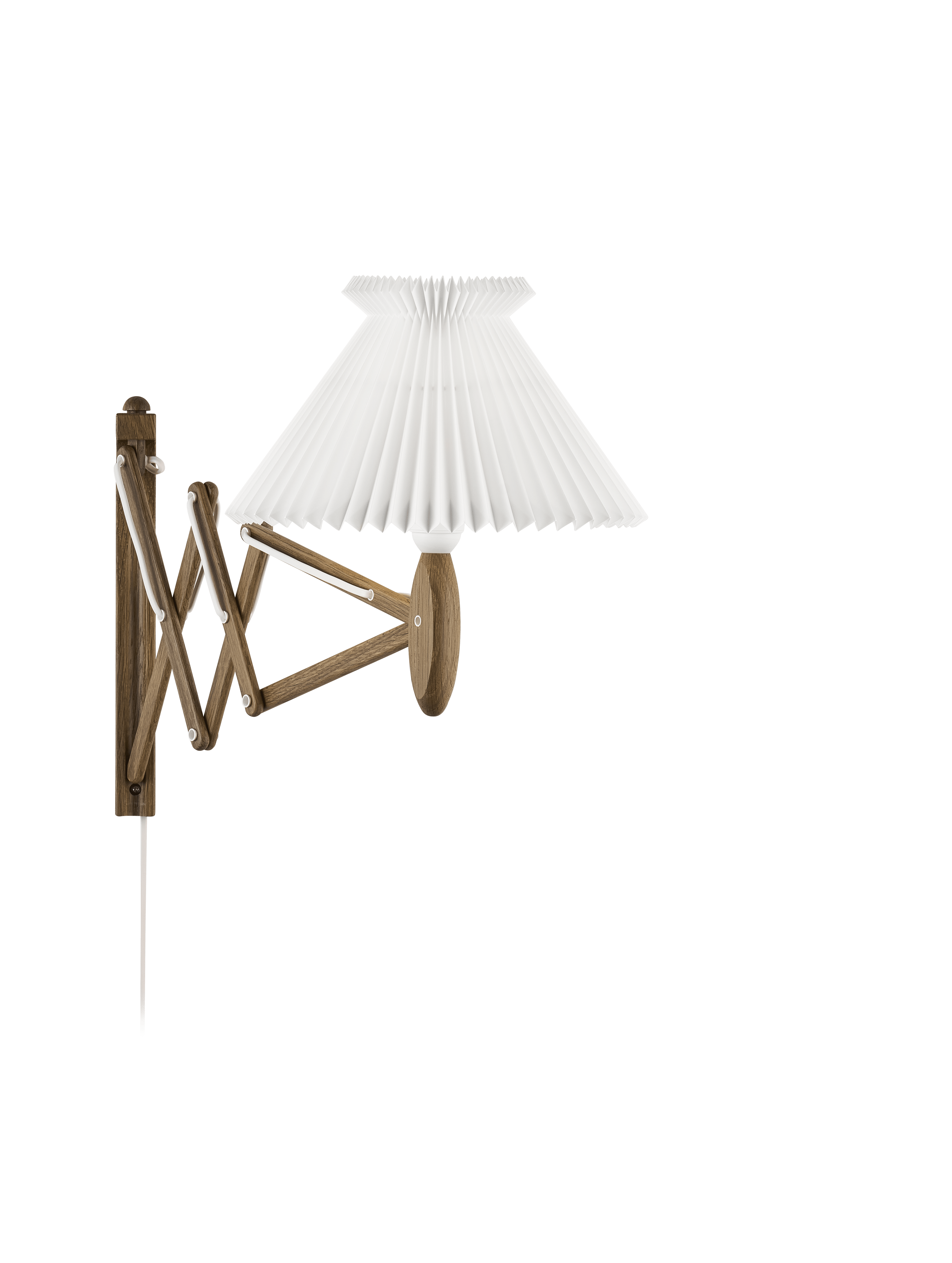Wall lamp MODEL 224 6/17 SAX white with dark oak base