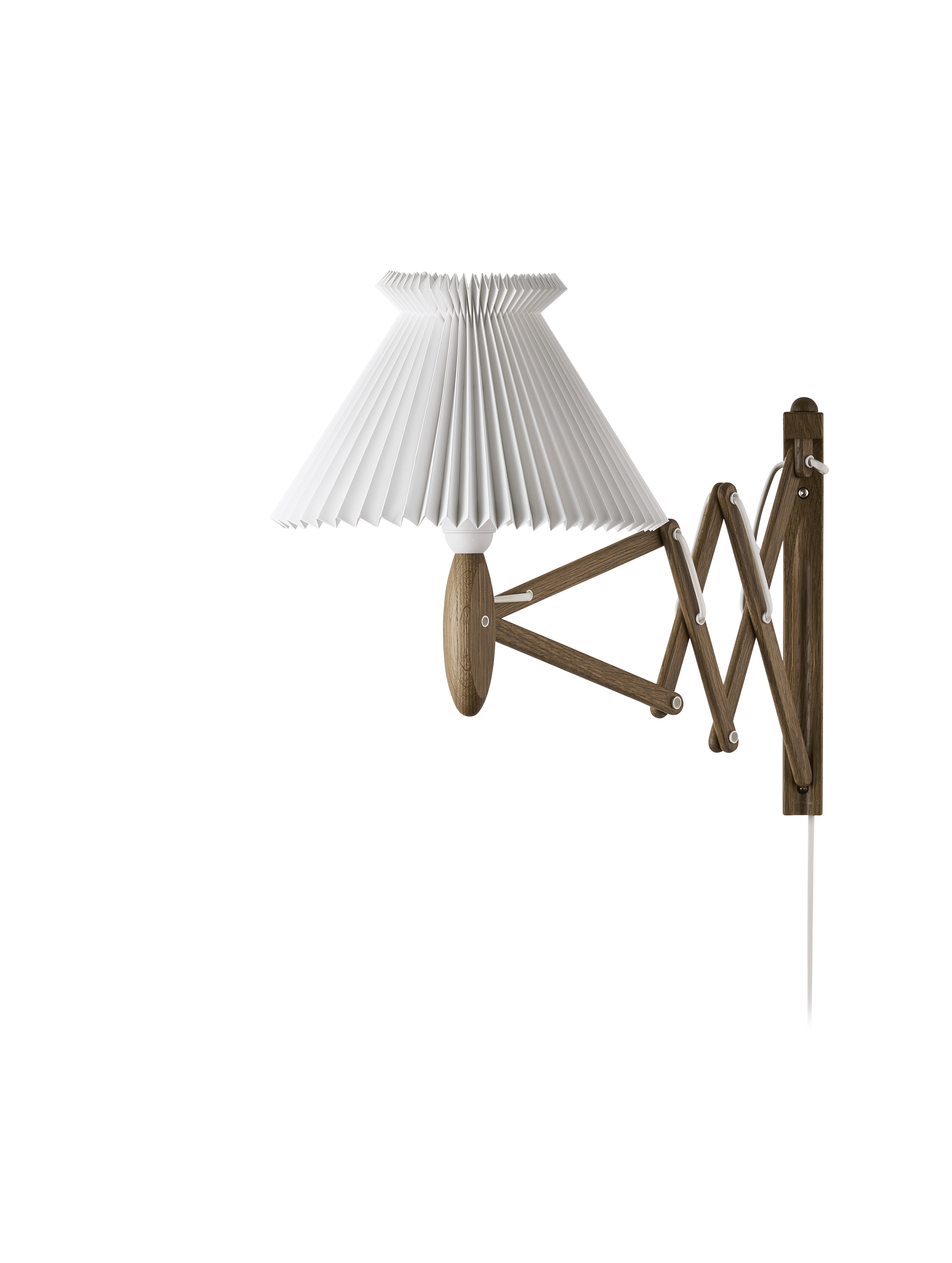 Wall lamp MODEL 224 6/17 SAX white with dark oak base