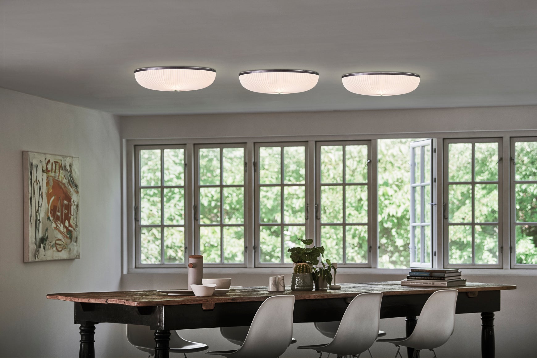 Wandleuchte MODELL 236 LAMELLA weiß mit Gold