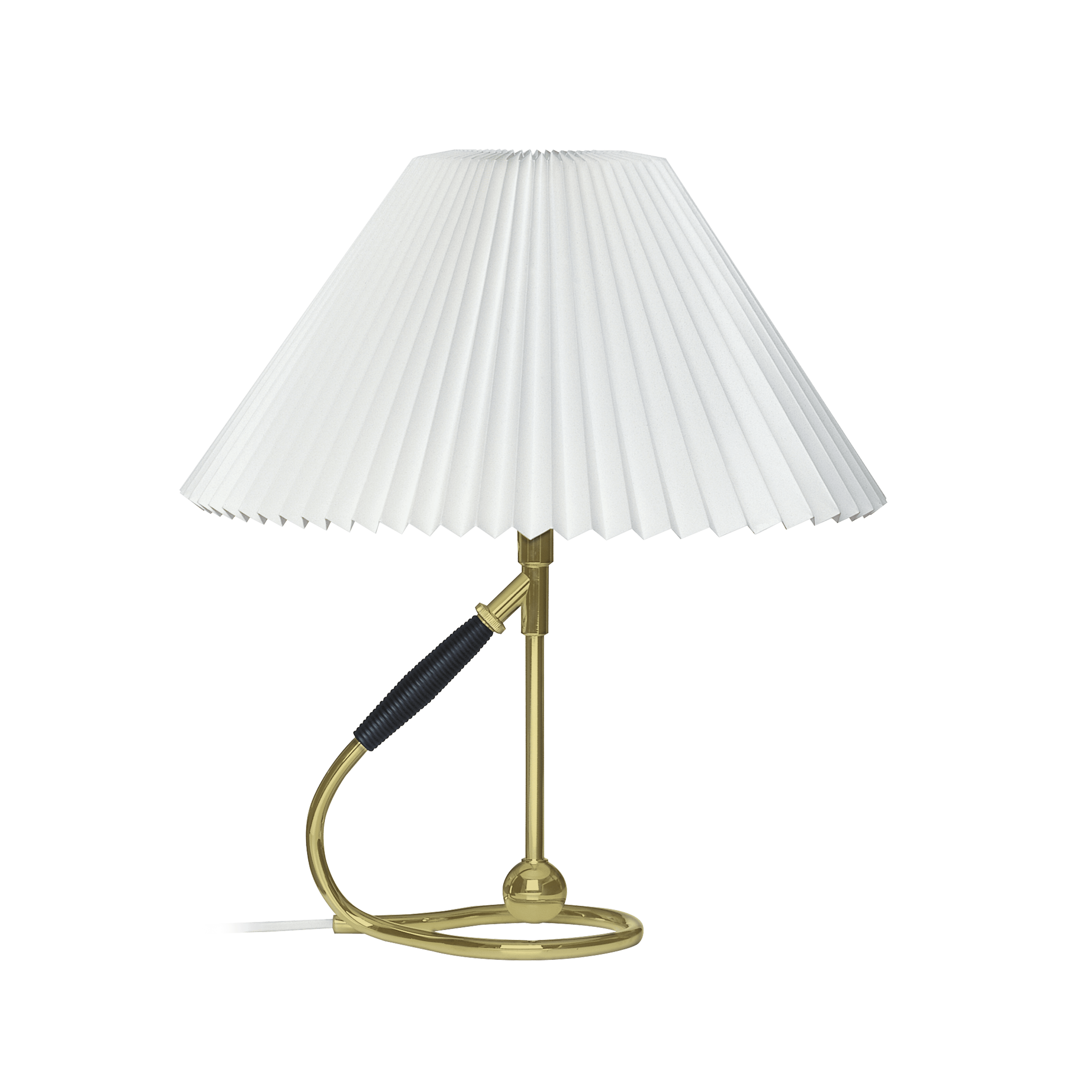 Lamp MODEL 306 white with a brass base