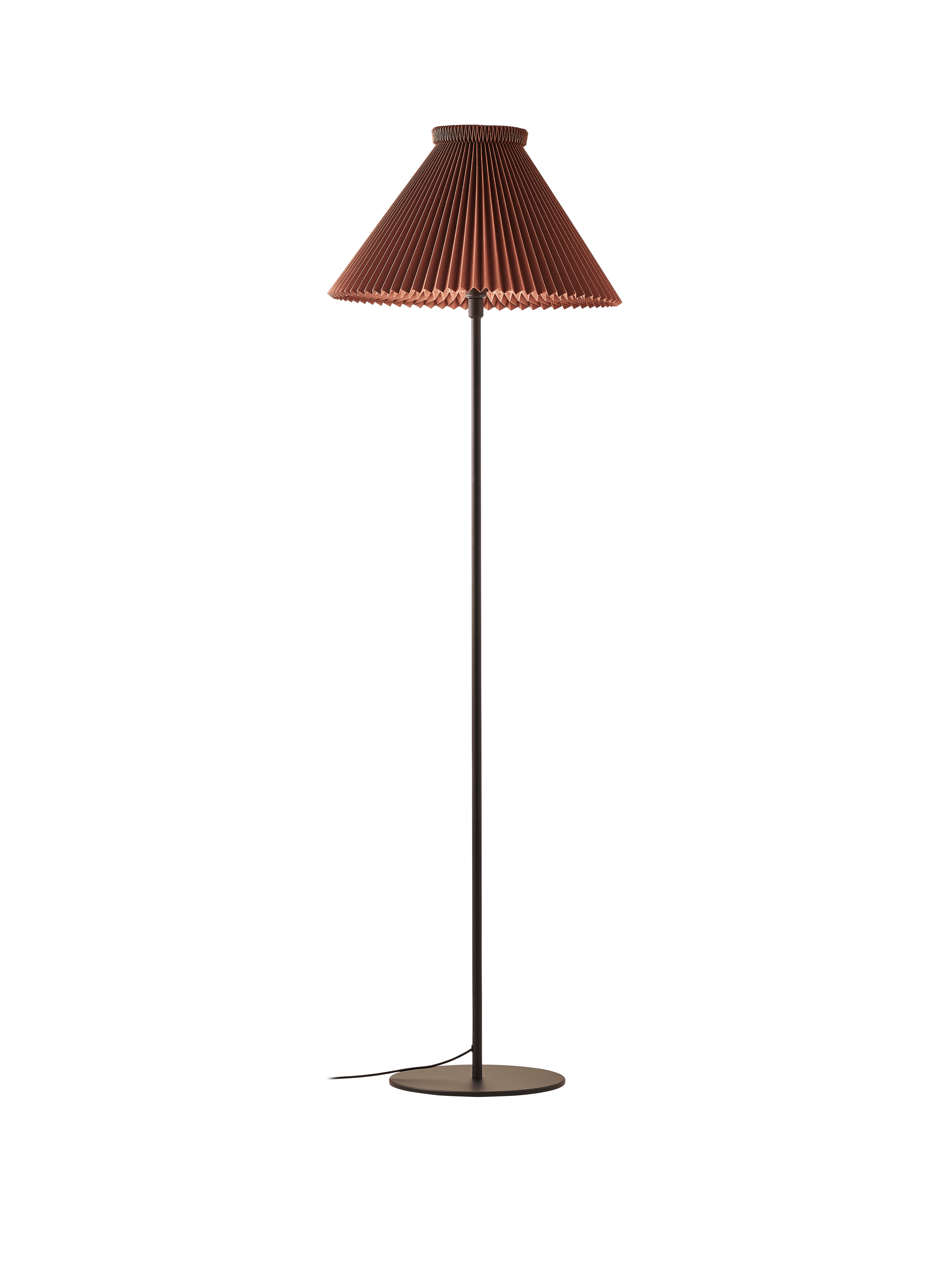 Vloerlamp MODEL 334 chocolade met zwarte voet