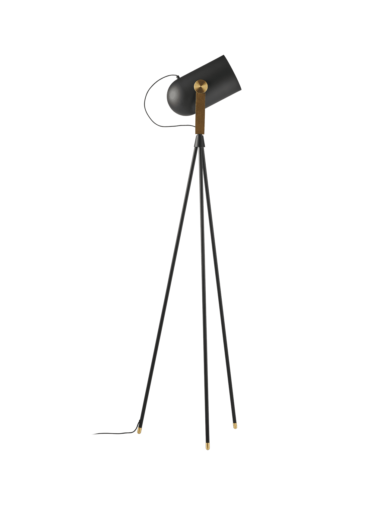 Vloerlamp MODEL 362 CARRONADE II zwart met goud