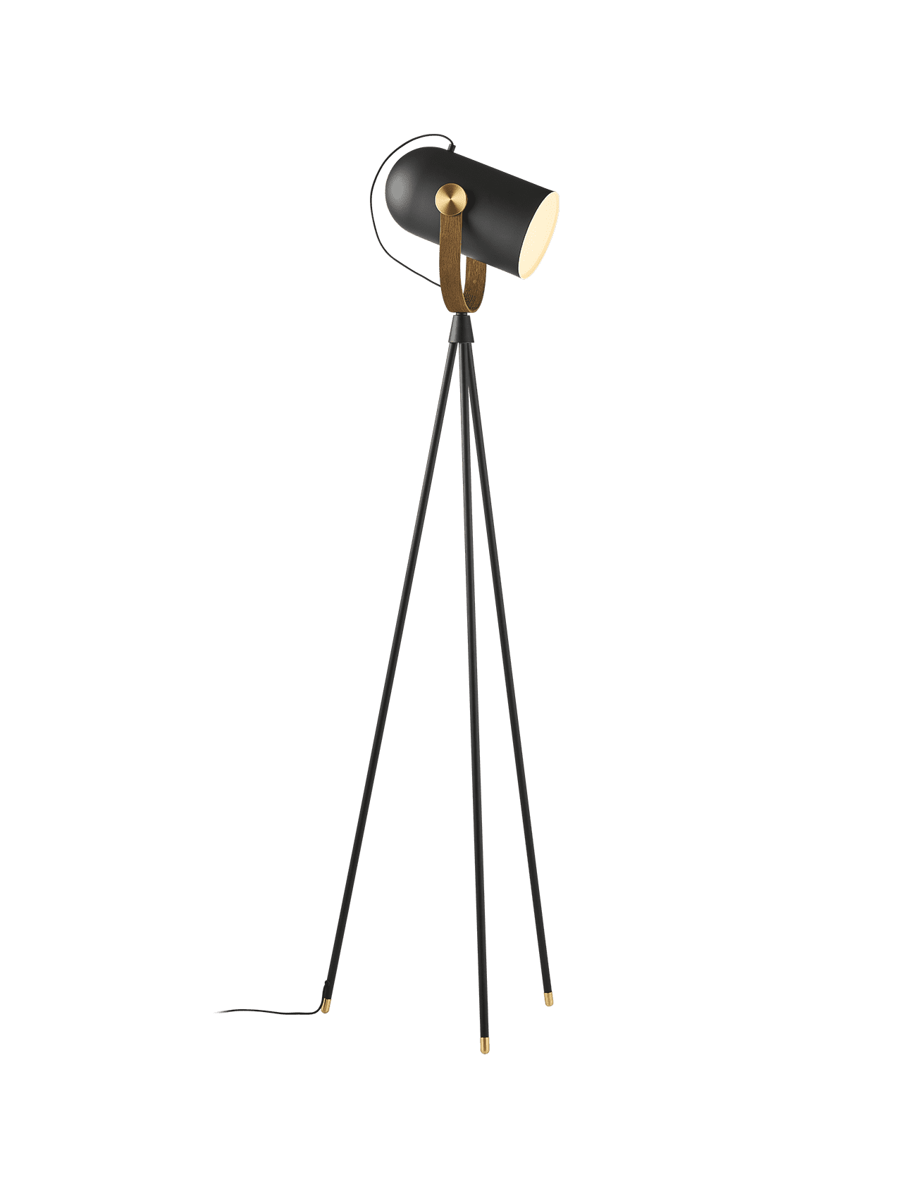 Vloerlamp MODEL 362 CARRONADE II zwart met goud