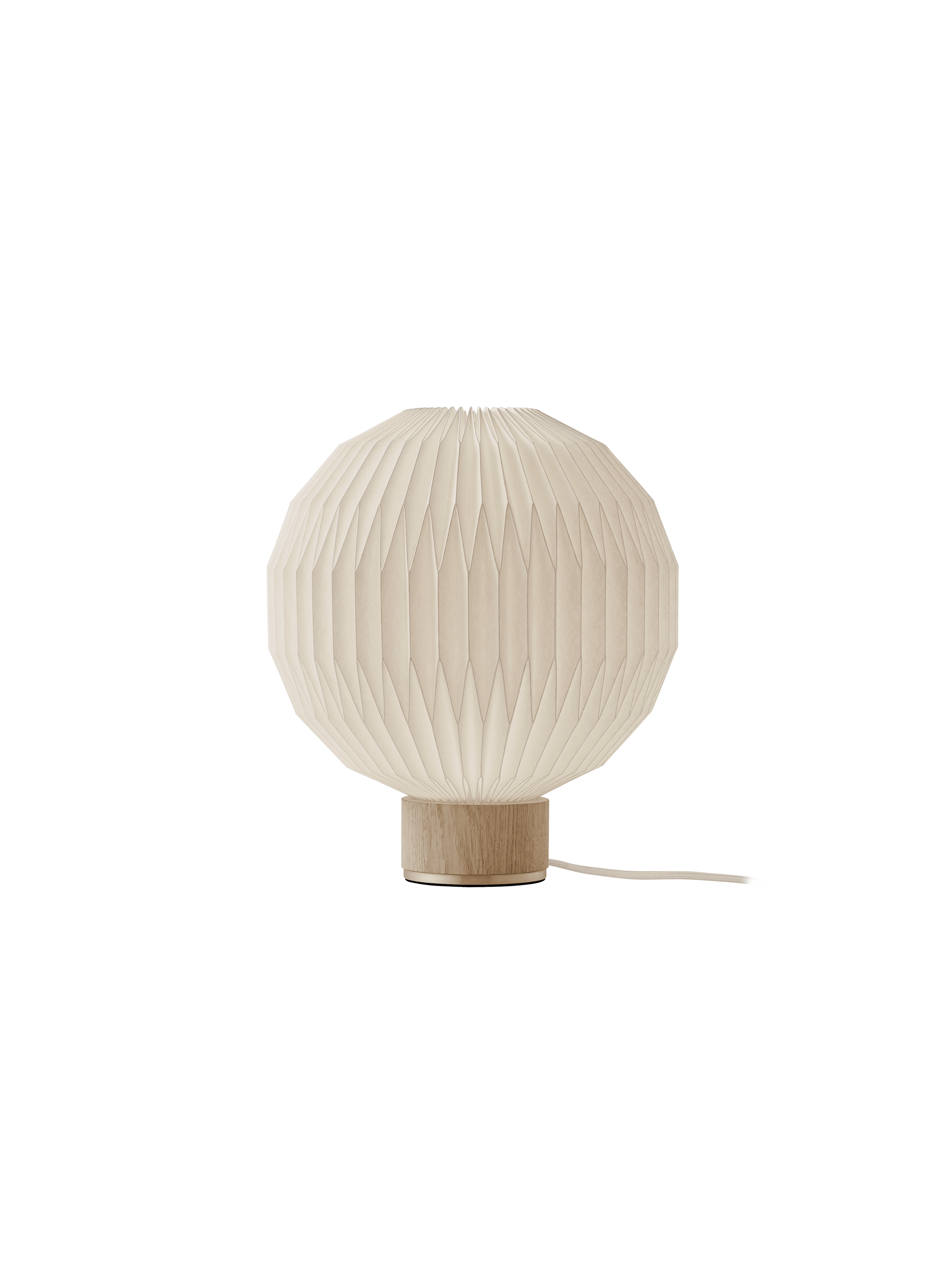 Tafellamp MODEL 375 wit met lichte eiken basis