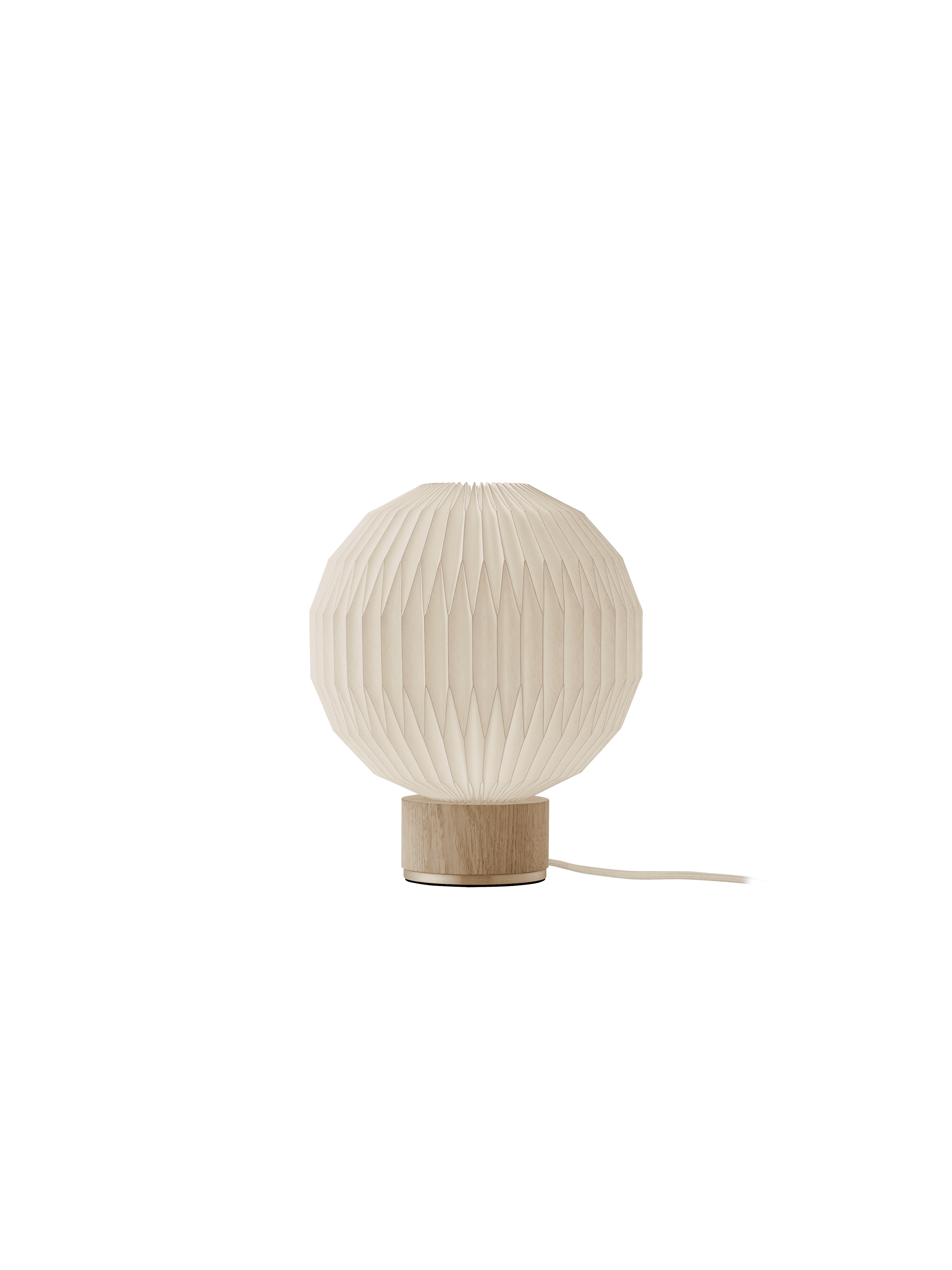 Tafellamp MODEL 375 wit met lichte eiken basis