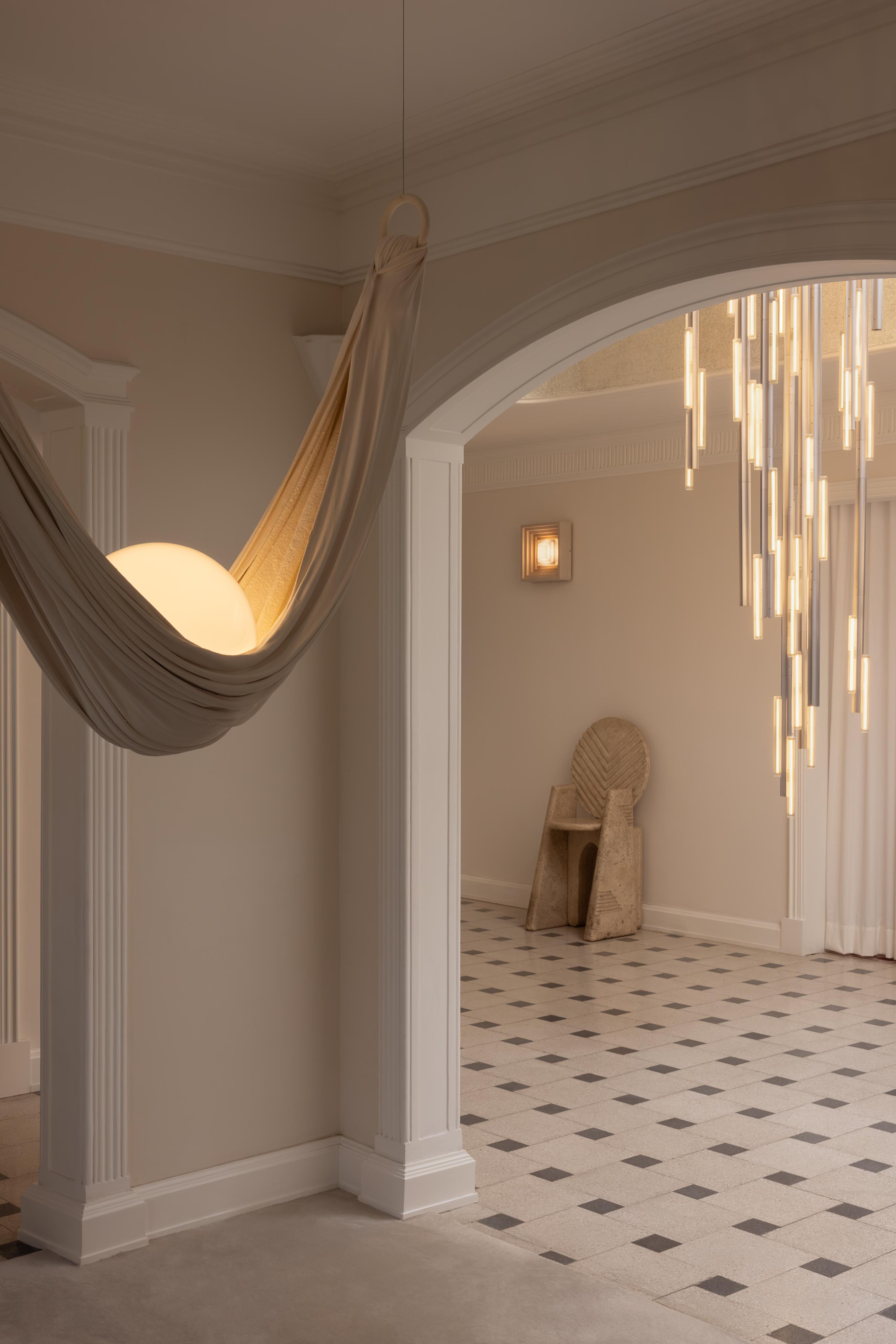 Hanglamp 3-punts HAIL geborsteld goud