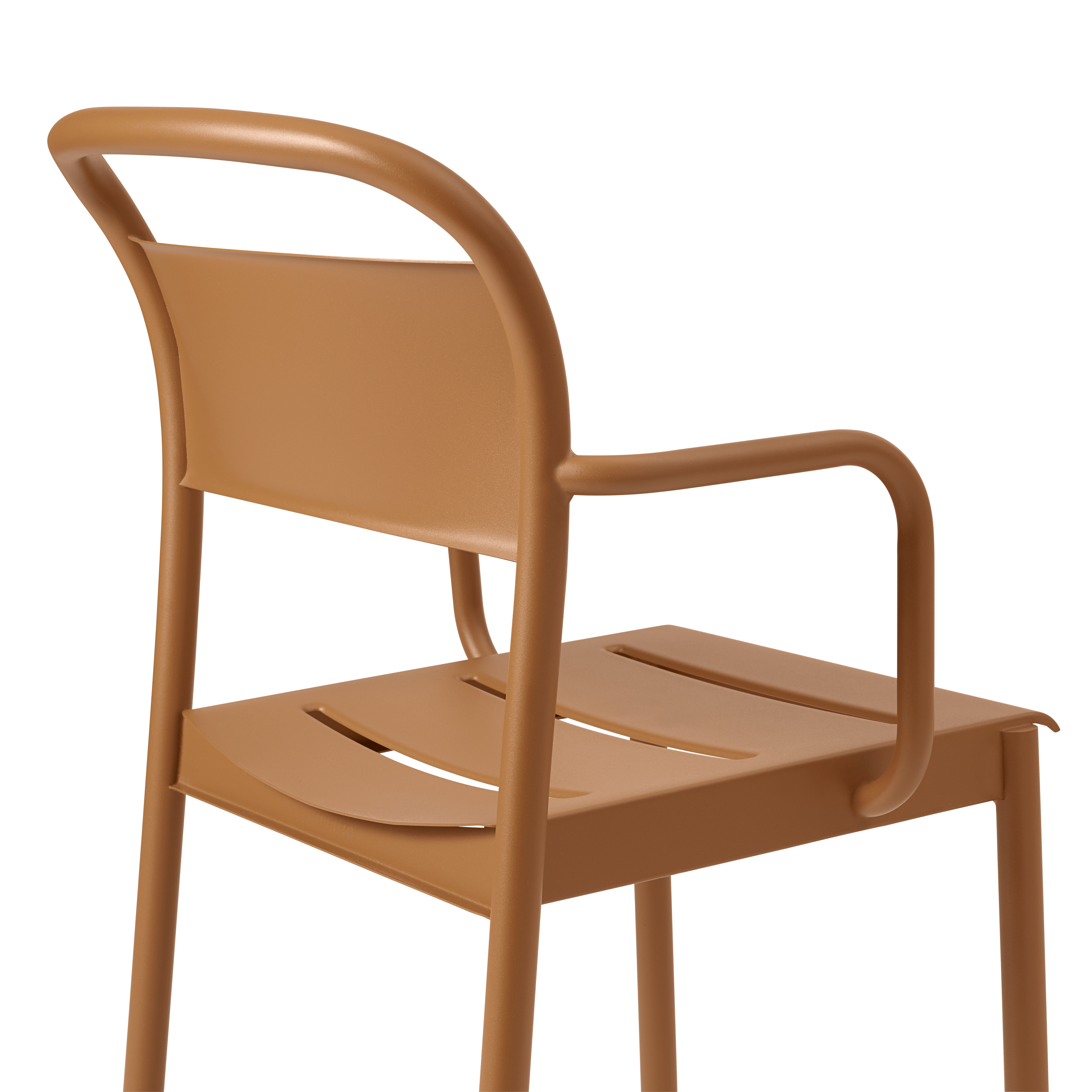 Sessel mit Armlehnen für den Außenbereich LINEAR orange Stahl