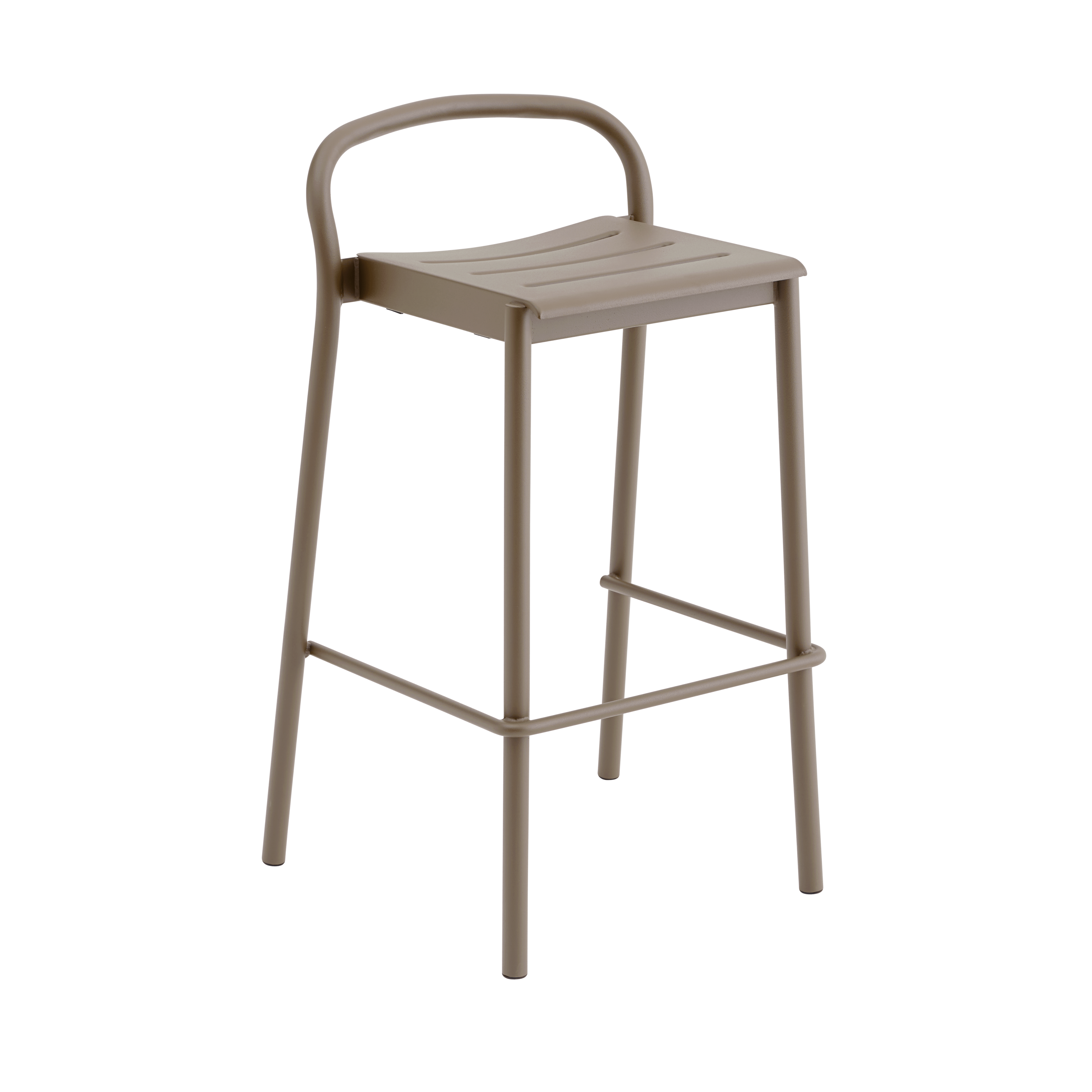 Hocker buiten LINEAR taupe staal