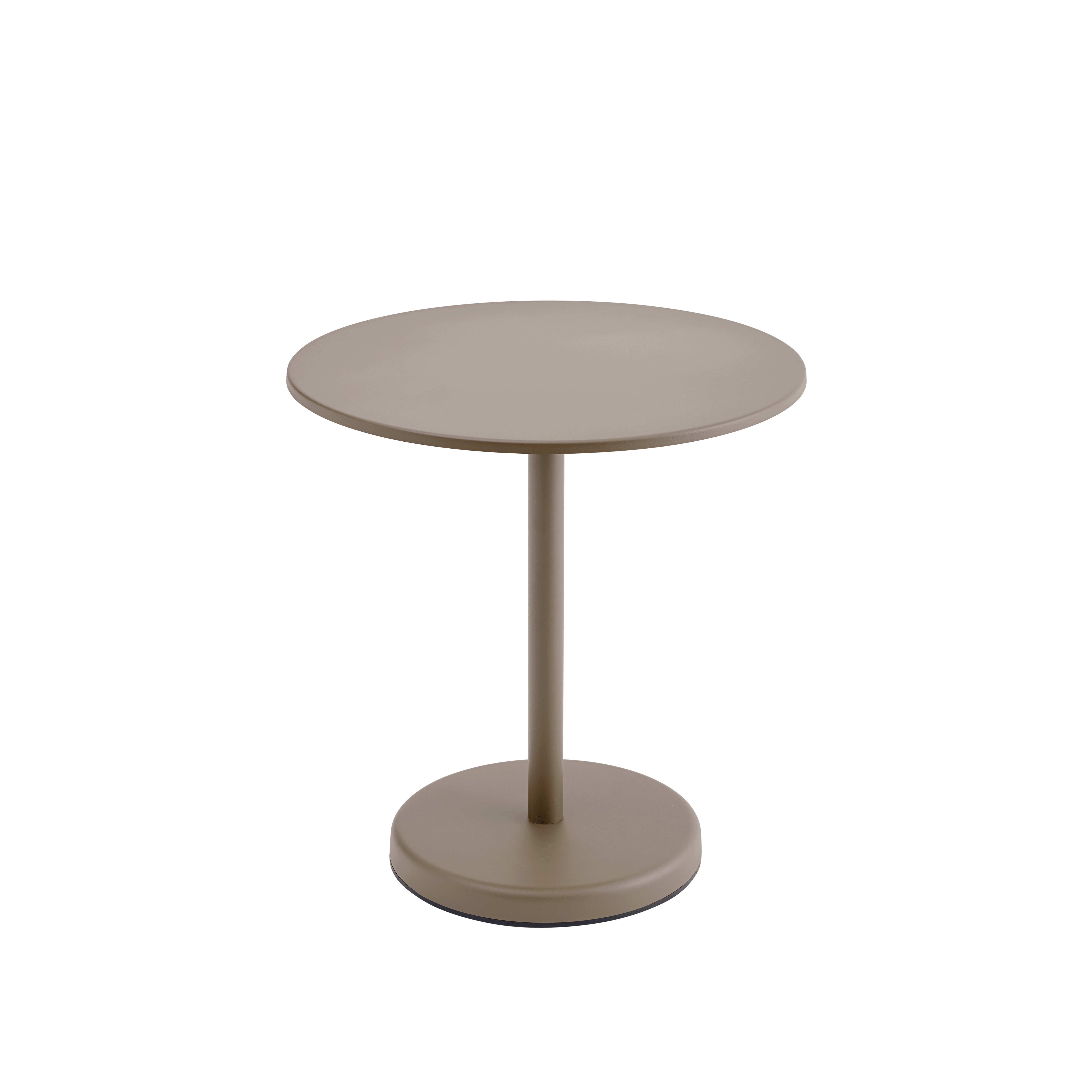Ronde buitenbar tafel LINEAR taupe staal