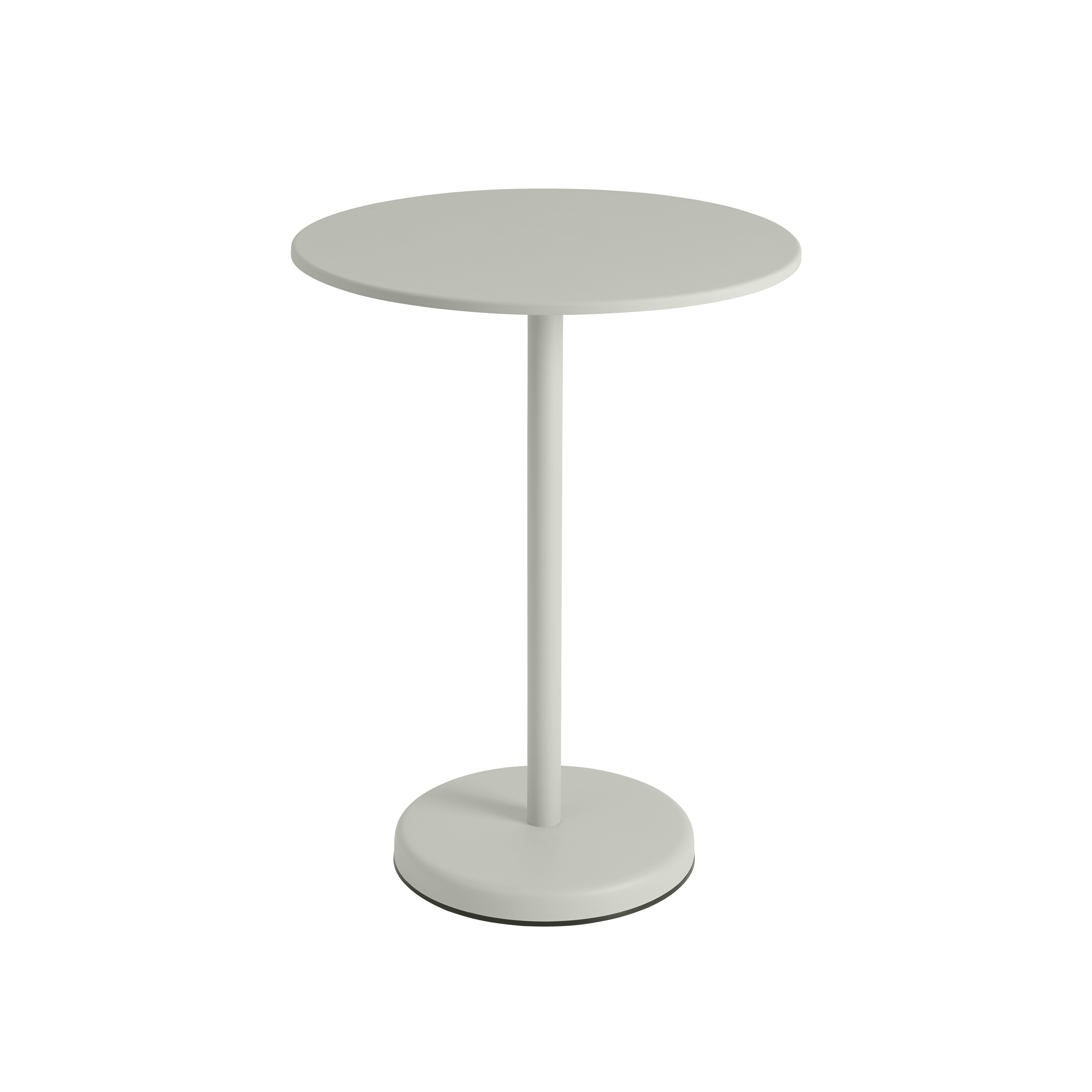 Ronde buitenbar tafel LINEAR grijs staal