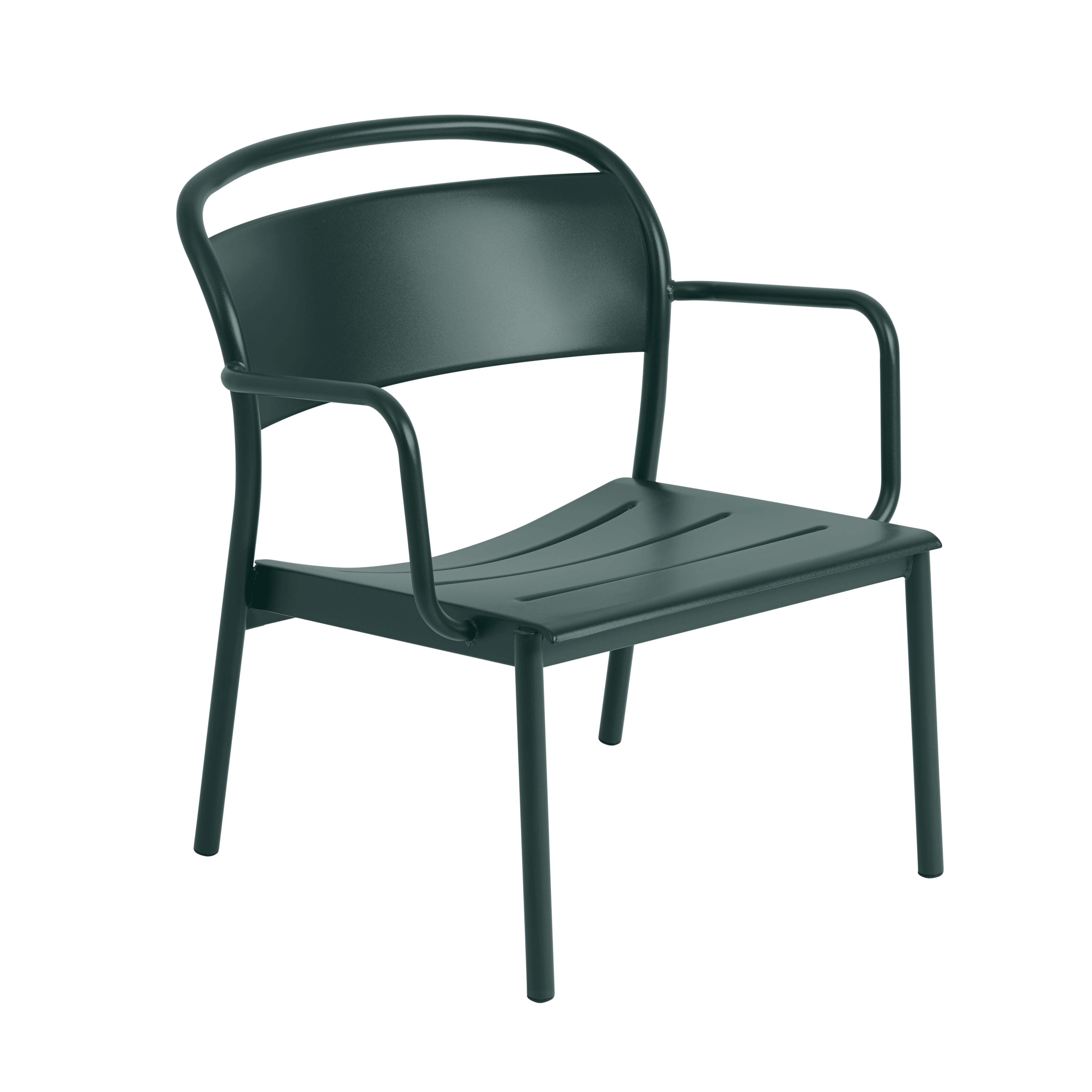 Buitenfauteuil LINEAR donkergroen staal