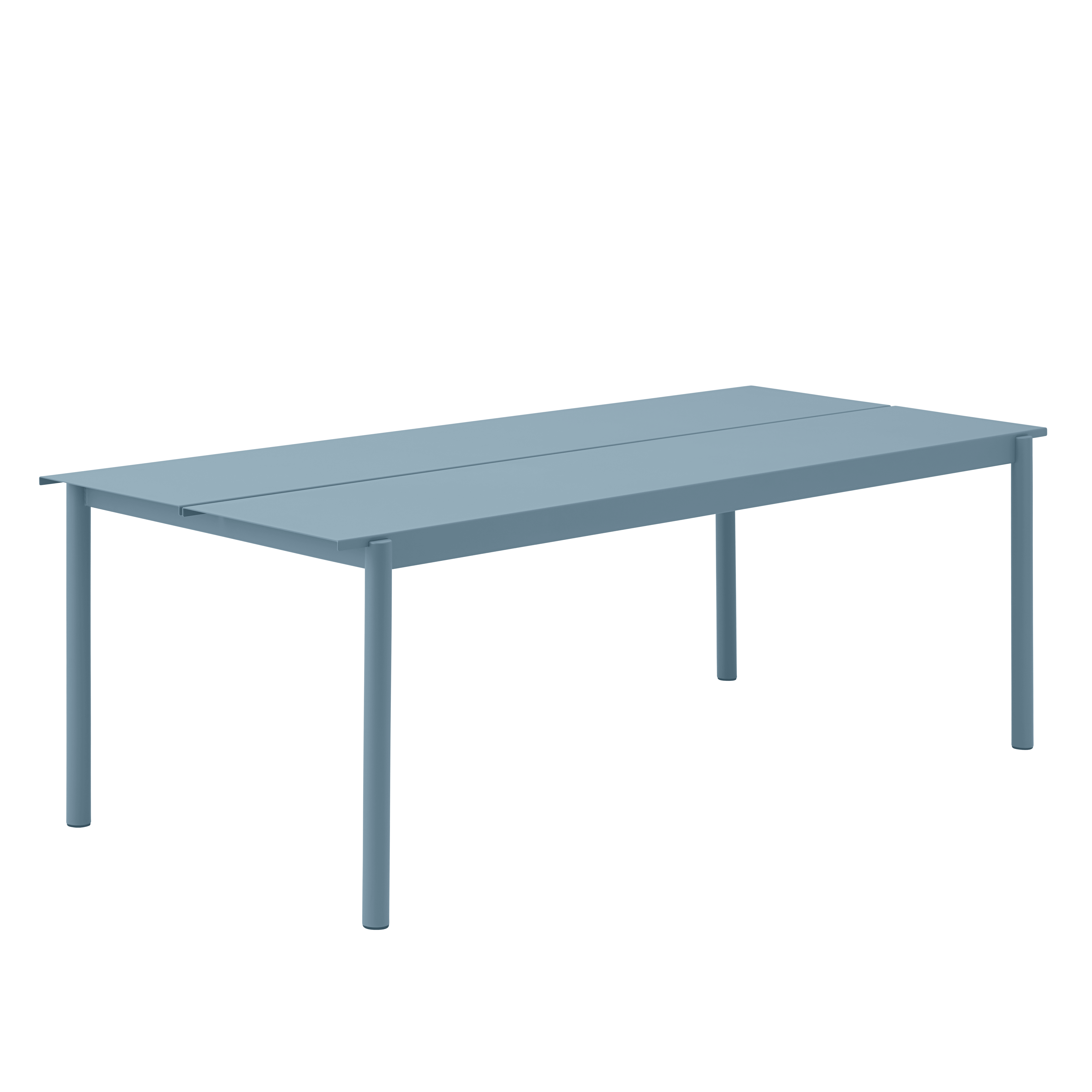 Buiten tafel LINEAR blauwe staal