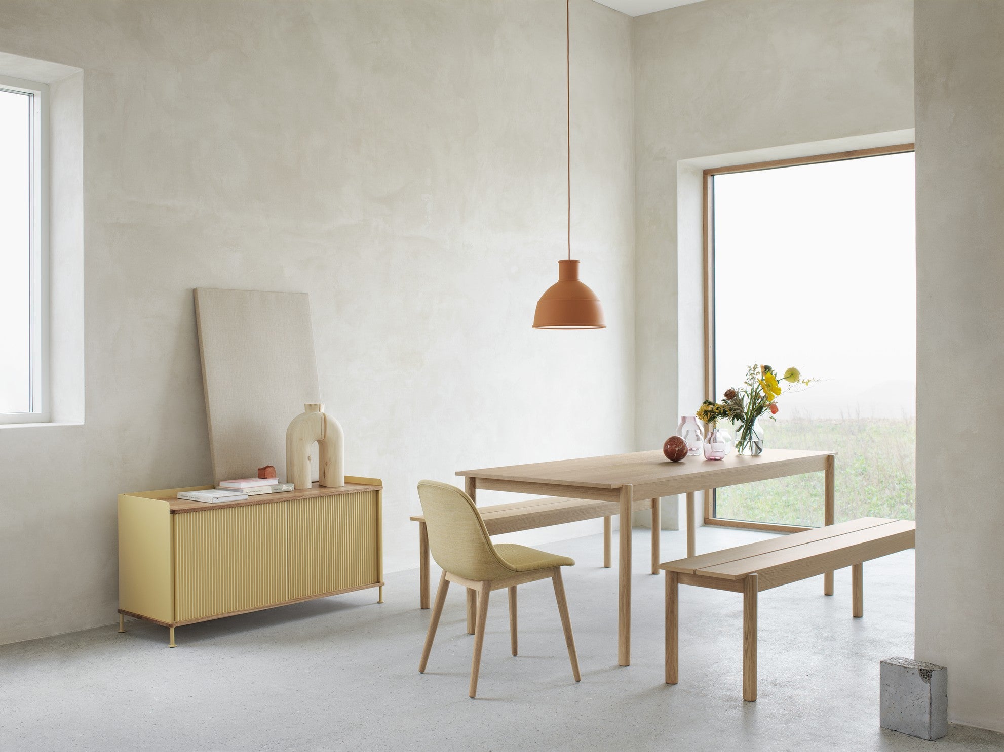 LINEAR Bench in Veneer and Oak Wood