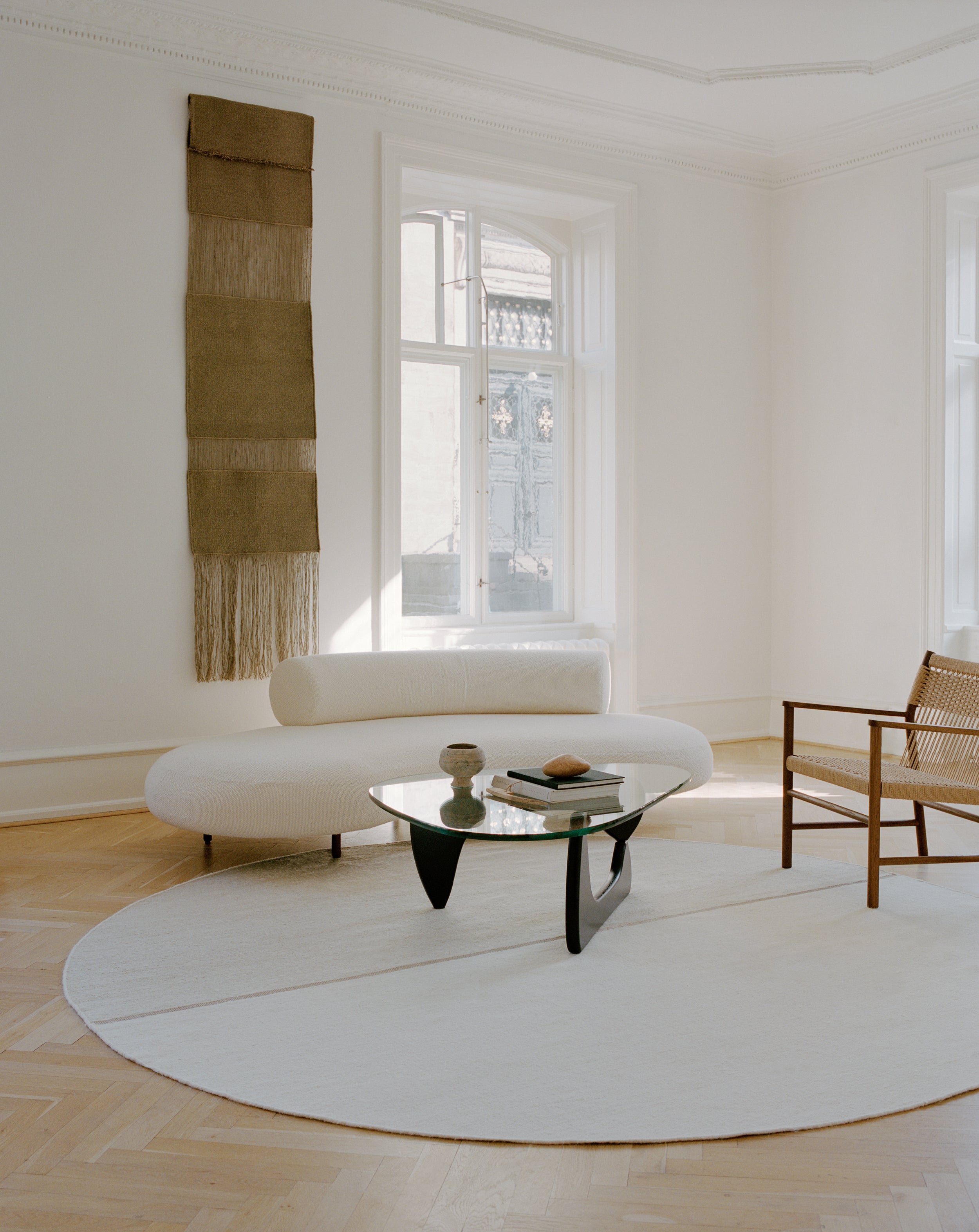 Ronde tapijt MAGNETIZE beige