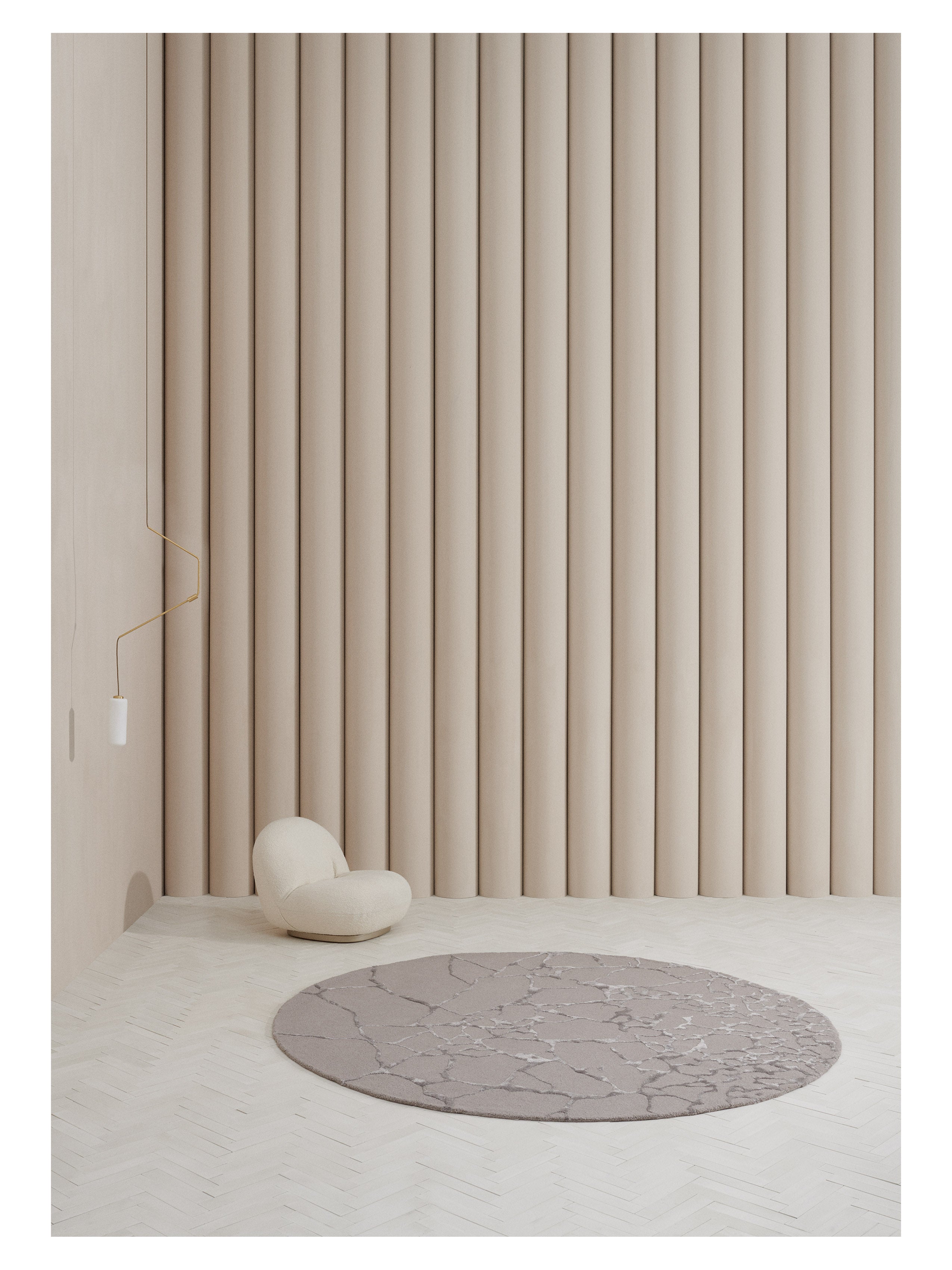 Rundteppich MARMO - CHARCOAL dunkelgrau