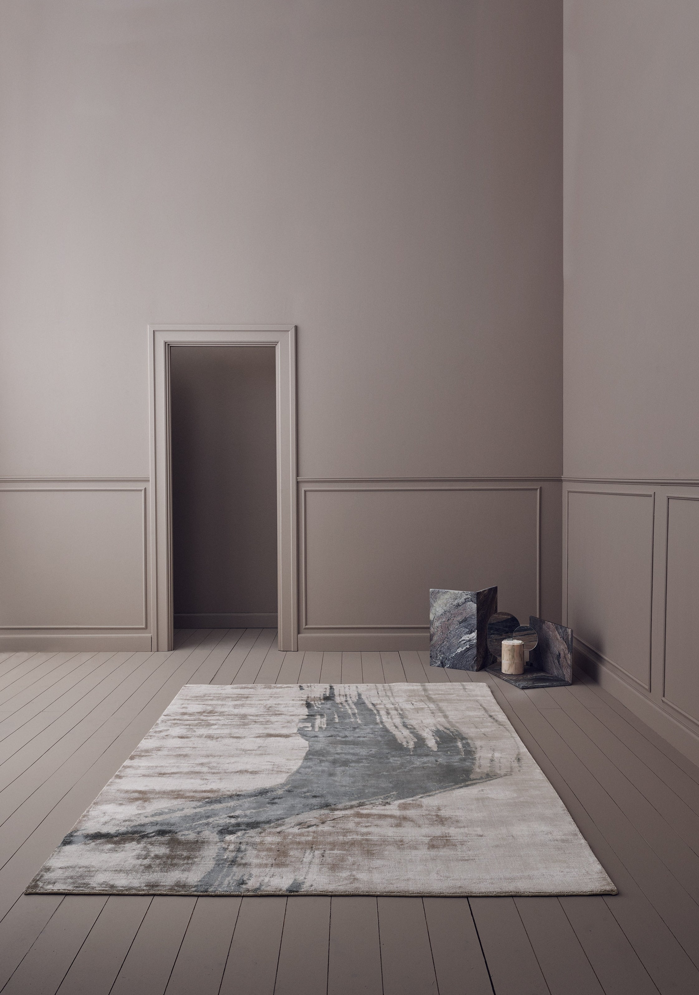 PENNELLO gray rug with beige