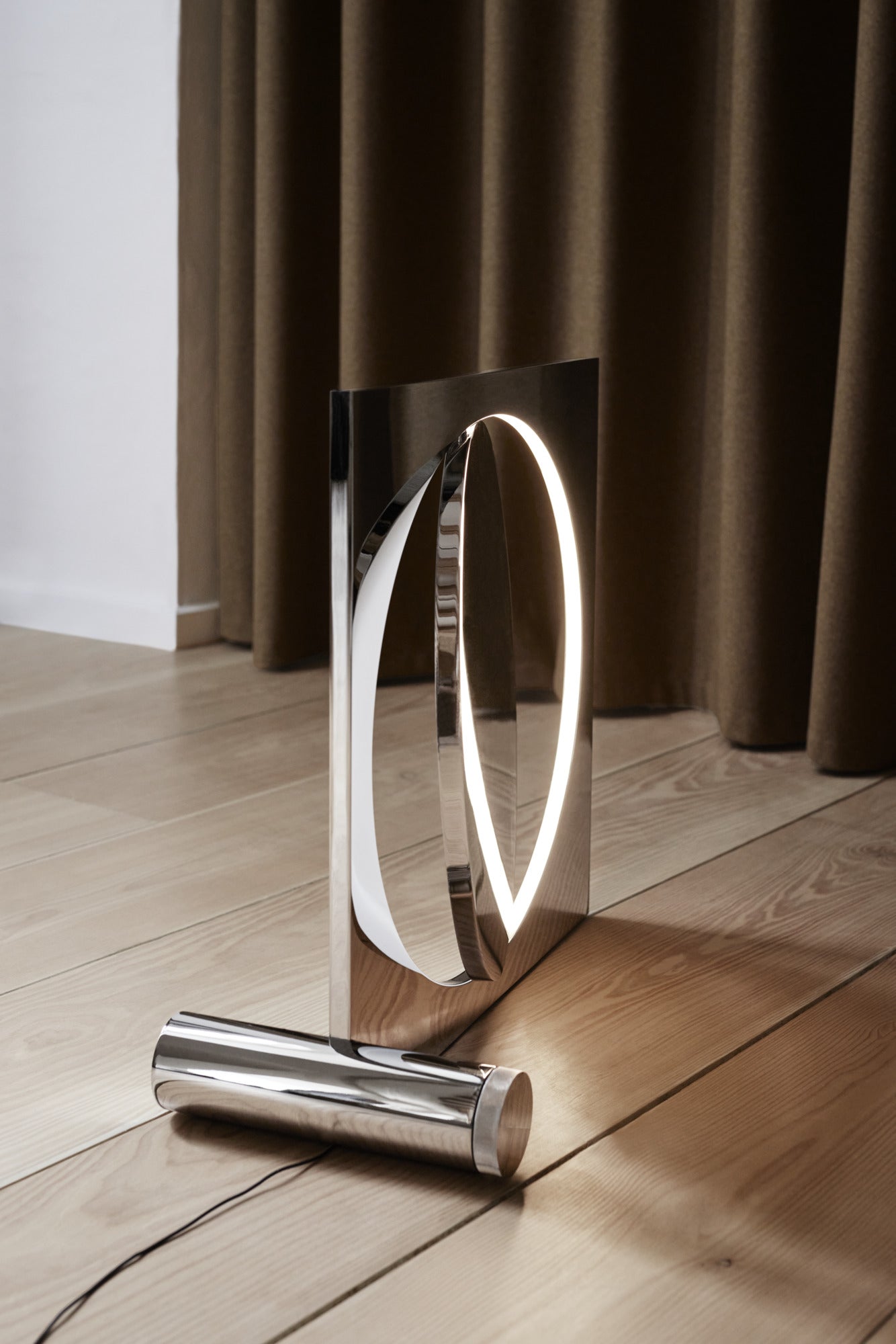 Vloerlamp MOONSETTER verchroomd