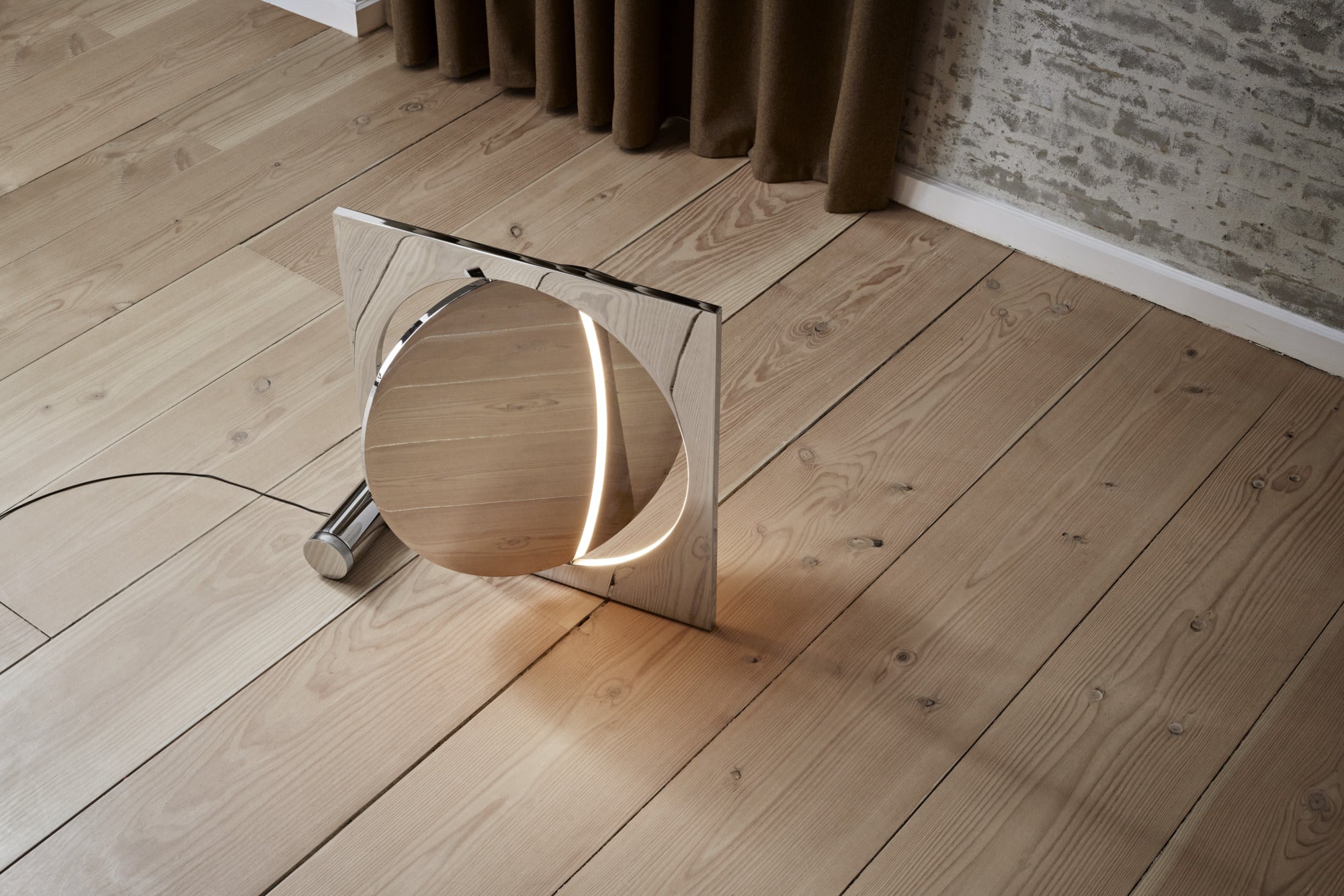 Vloerlamp MOONSETTER verchroomd