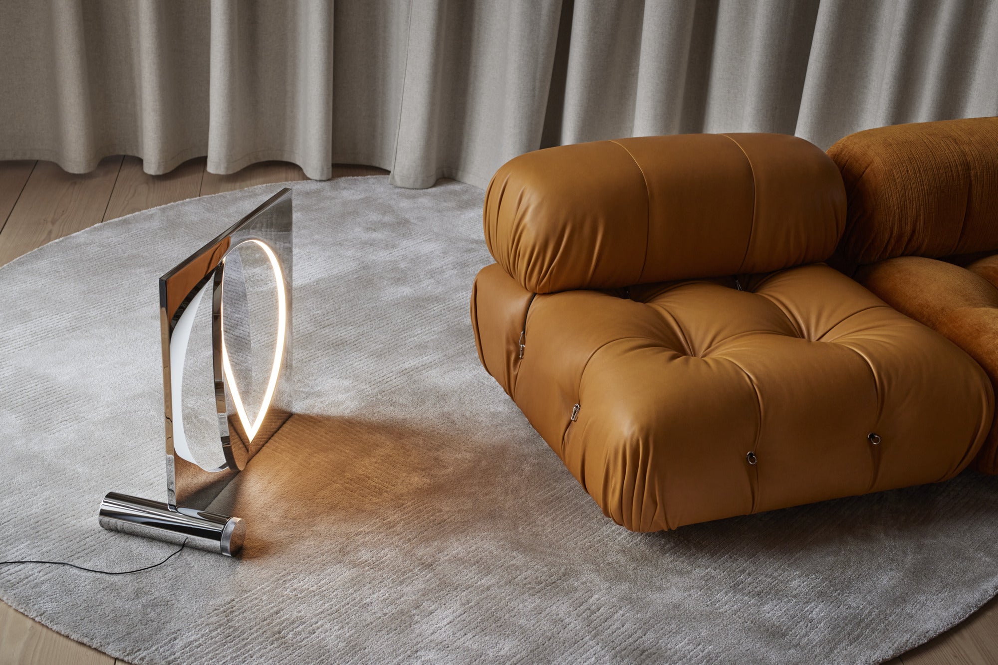 Vloerlamp MOONSETTER verchroomd
