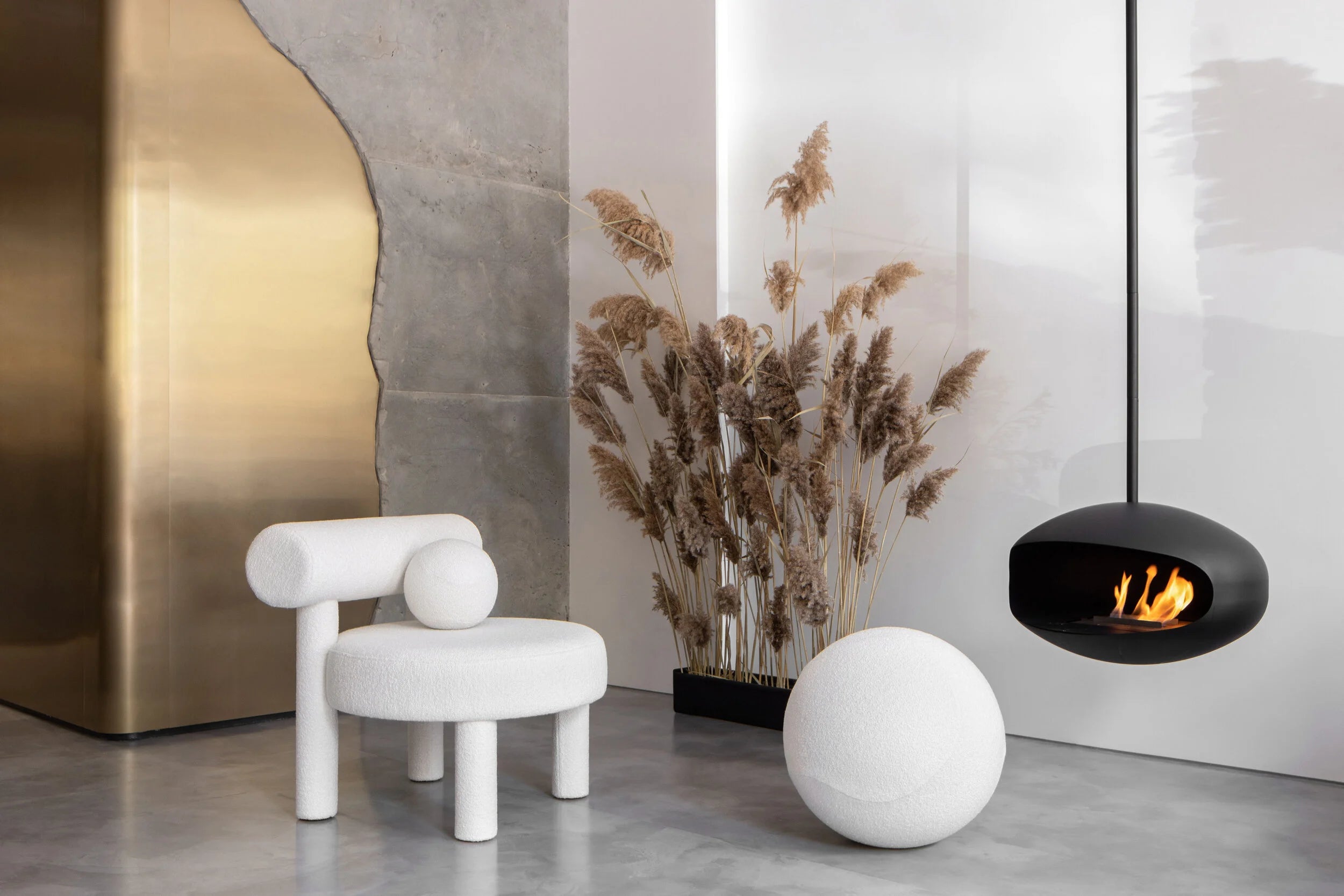 Upholstered SPHERIC Pouf