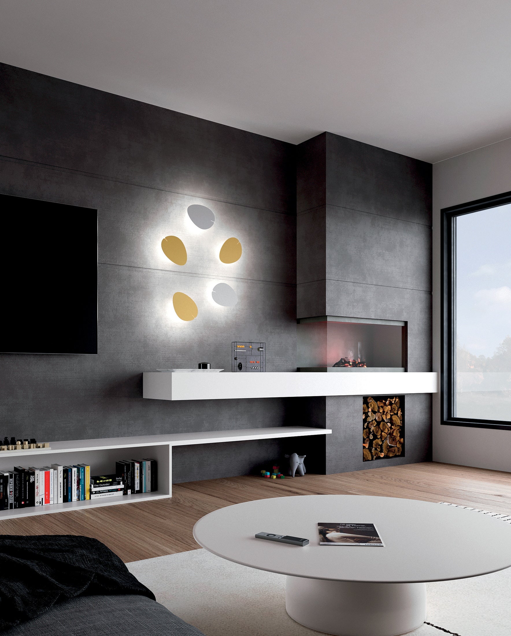 Wandlamp LUCCIOLA wit.