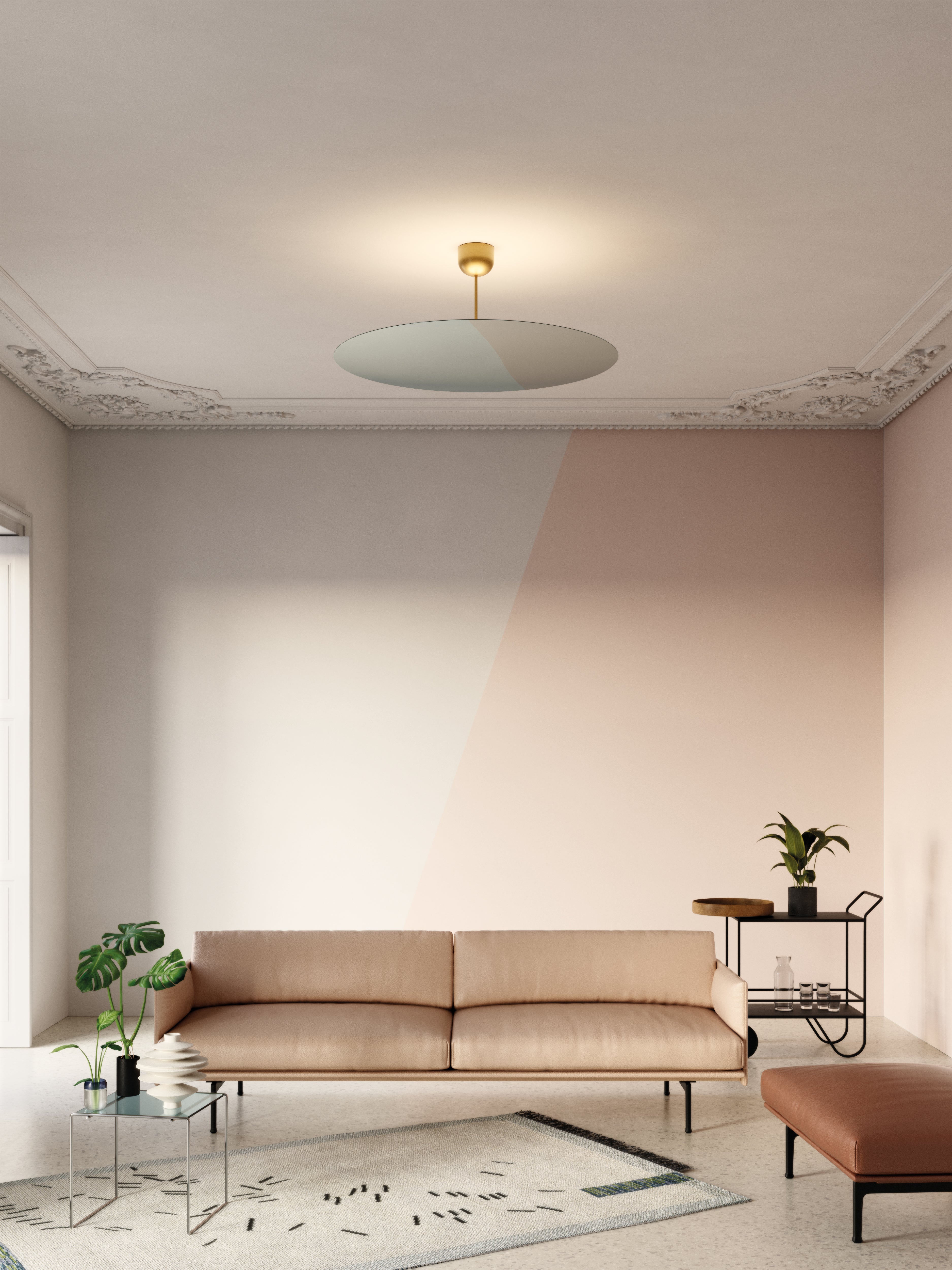 Hanglamp MILLIMETRO messing met spiegel effect