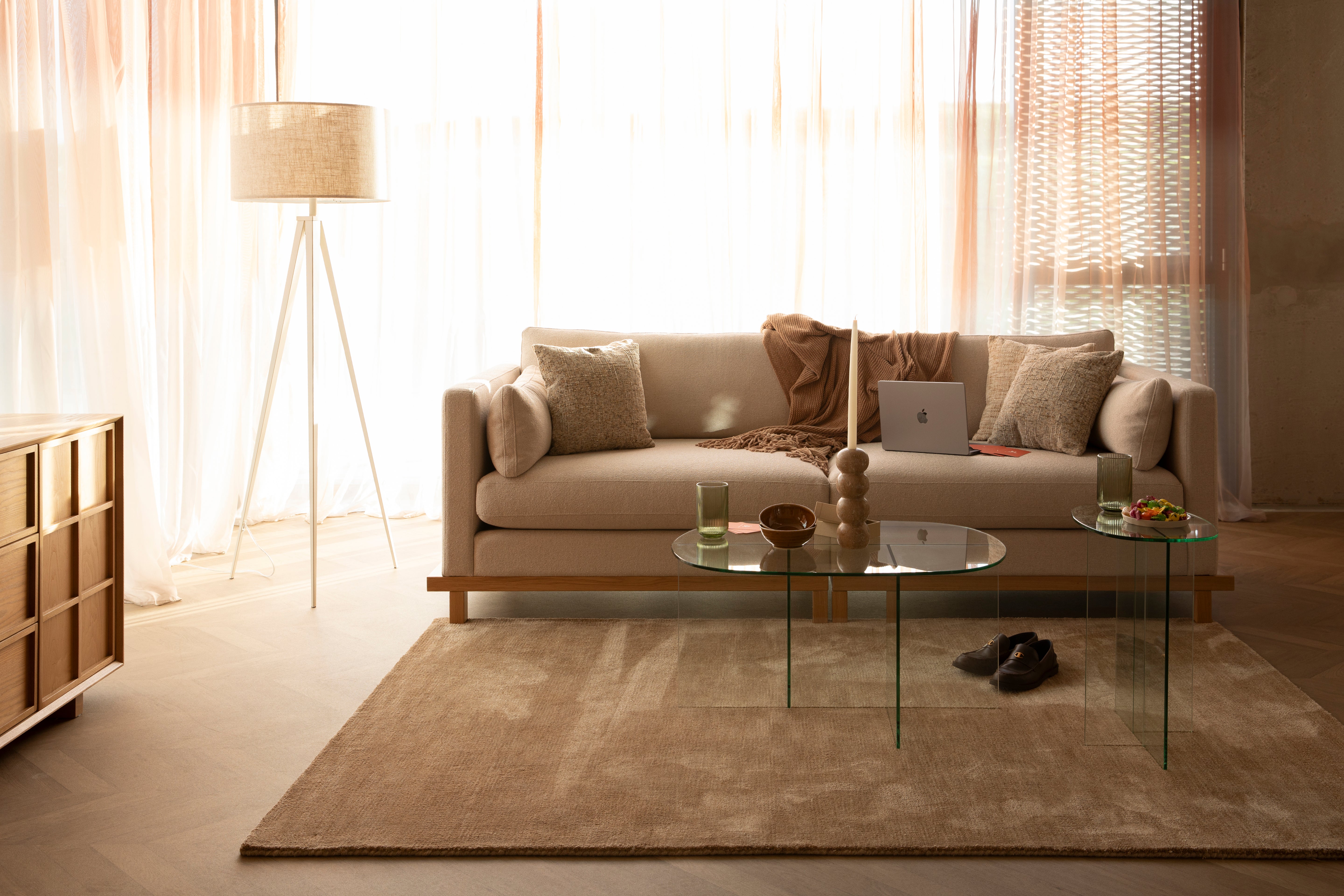 Vloerkleed LUWTE terrakota