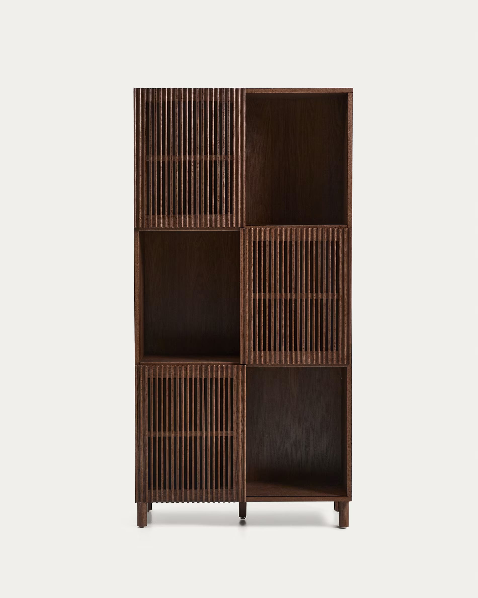 BEYLA Shelf dark brown ash wood